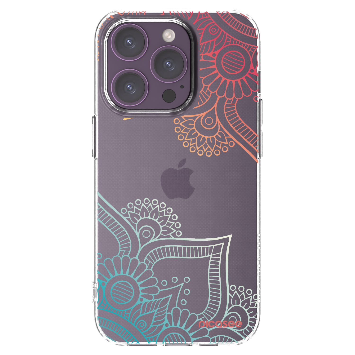 Picasee silikonska prozirna maskica za Apple iPhone 14 Pro - Flowers pattern