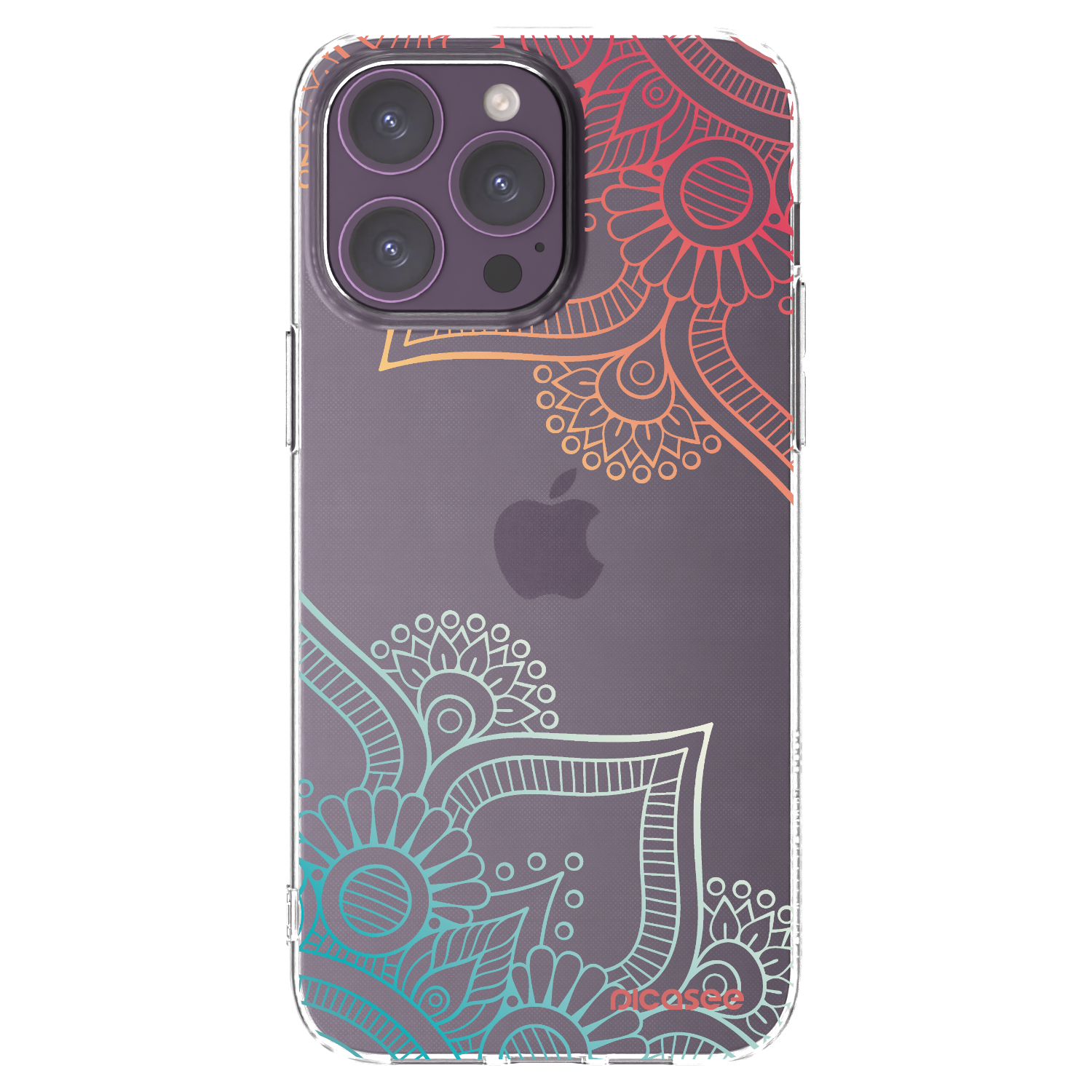 Picasee silikonska prozirna maskica za Apple iPhone 14 Pro Max - Flowers pattern