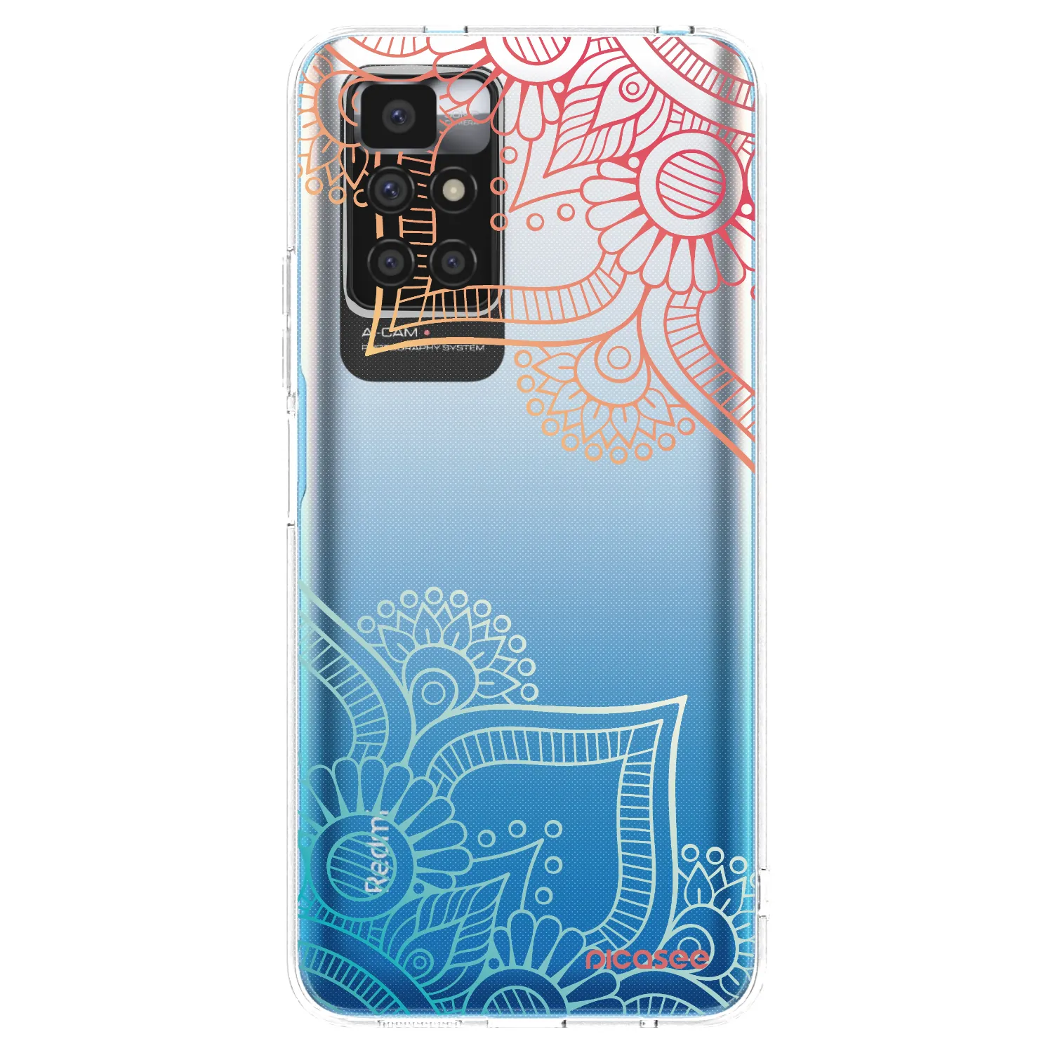Picasee silikonska prozirna maskica za Xiaomi Redmi 10 (2022) - Flowers pattern
