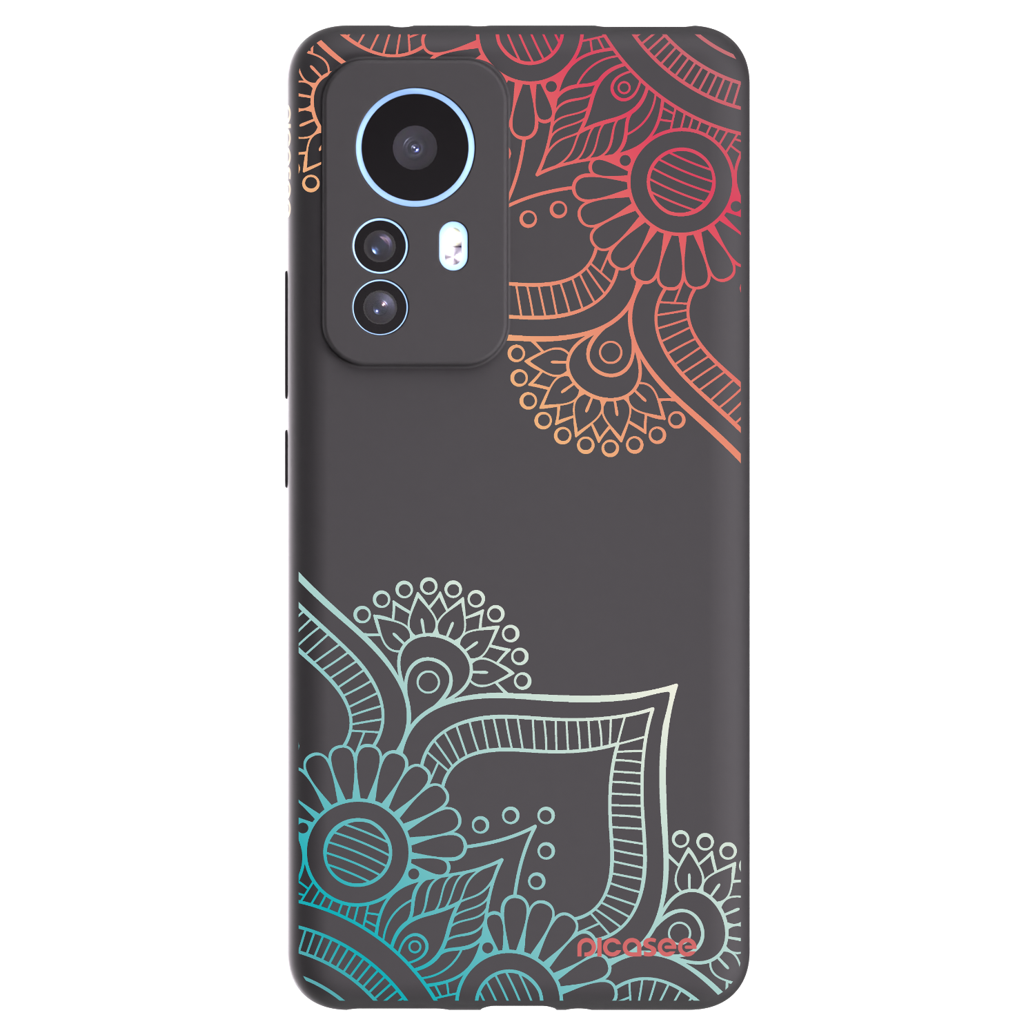 Picasee crna silikonska maskica za Xiaomi 12T - Flowers pattern