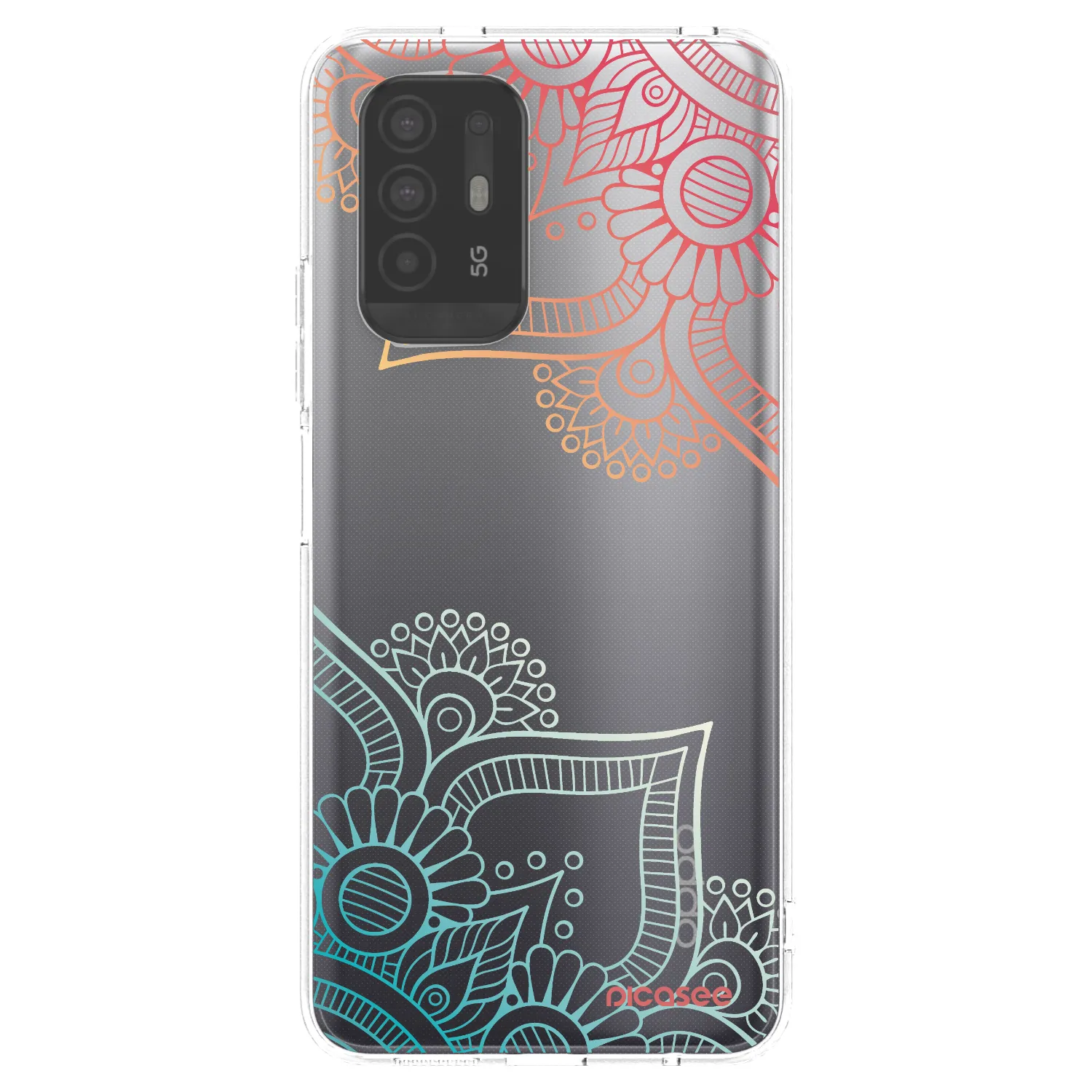 Picasee silikonska prozirna maskica za OPPO A94 5G - Flowers pattern