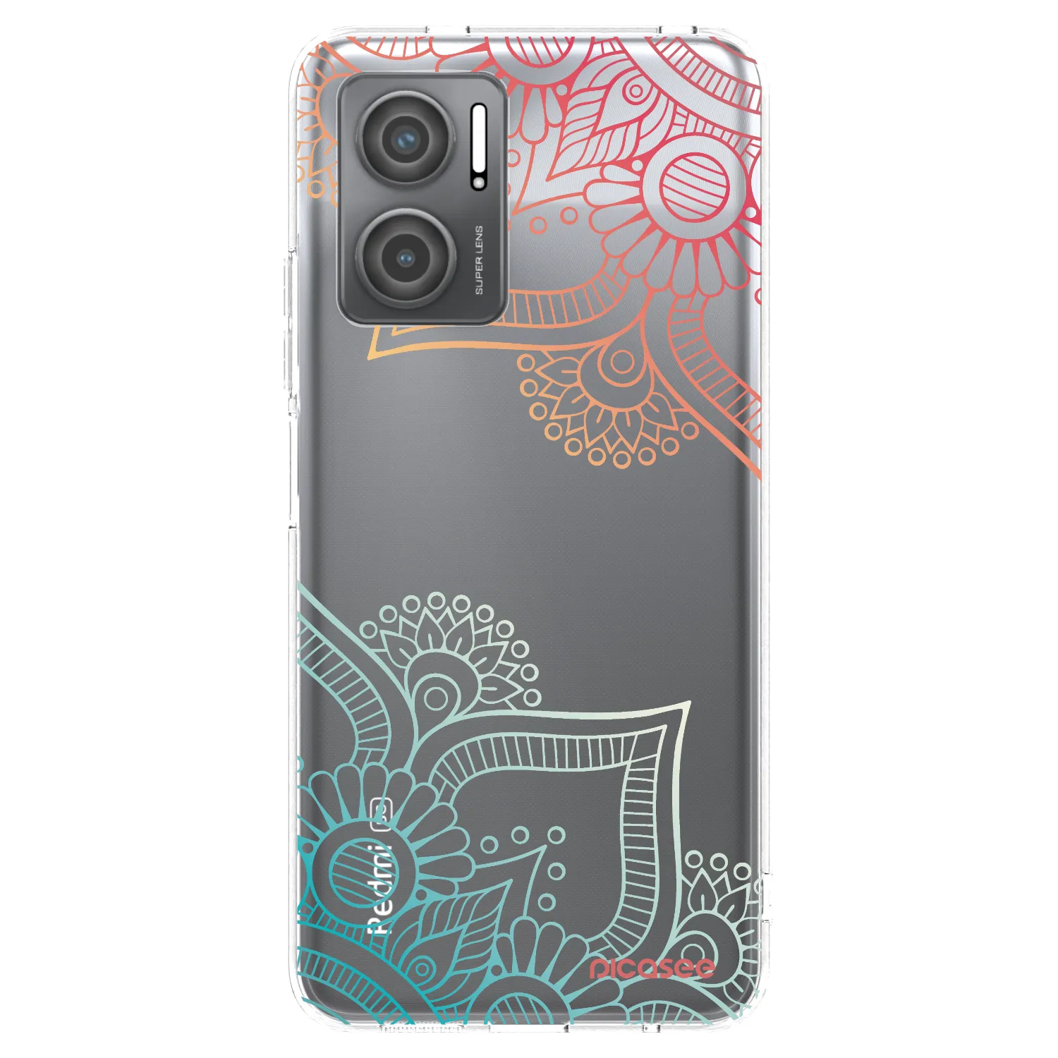 Picasee silikonska prozirna maskica za Xiaomi Redmi 10 5G - Flowers pattern