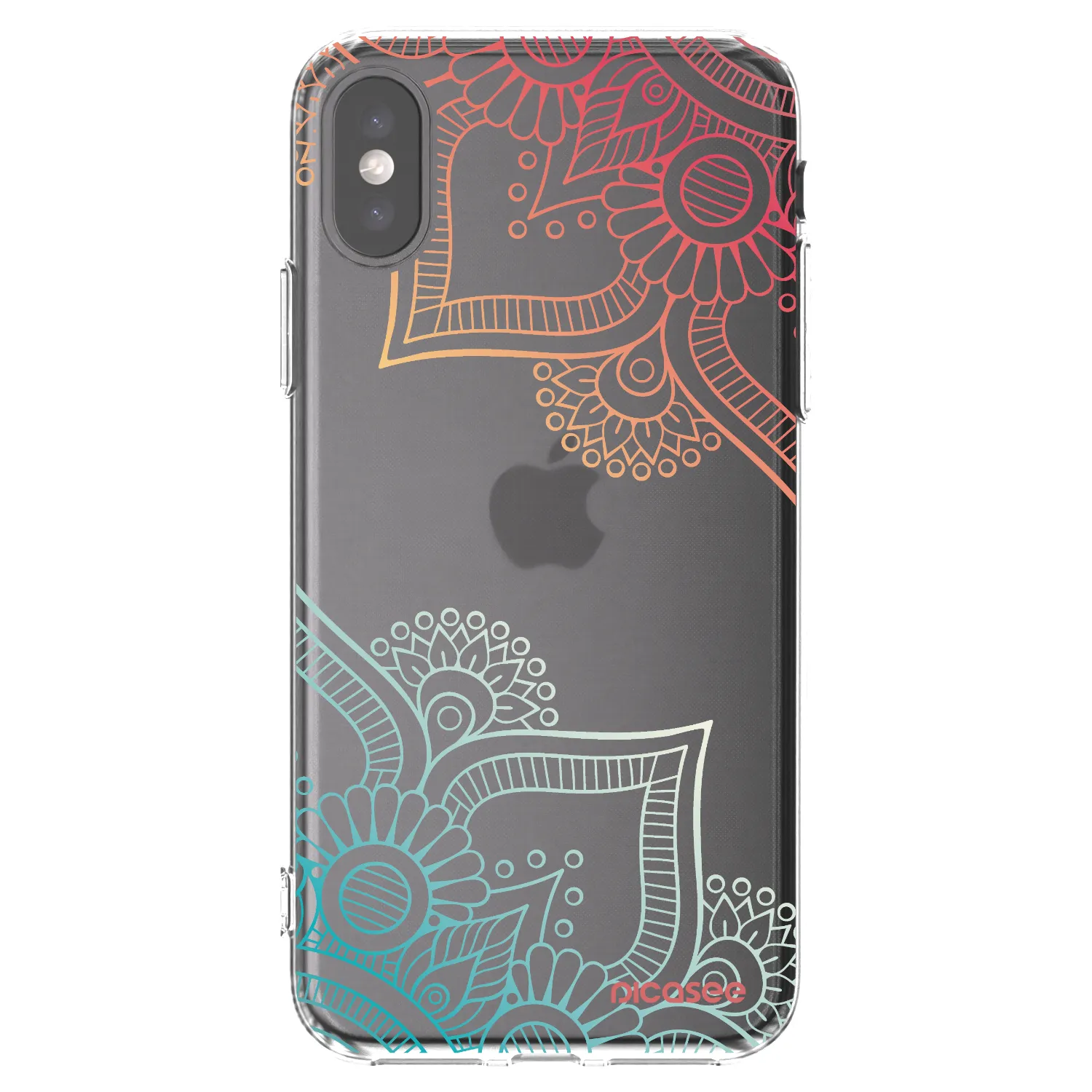 Picasee silikonska prozirna maskica za Apple iPhone X/XS - Flowers pattern