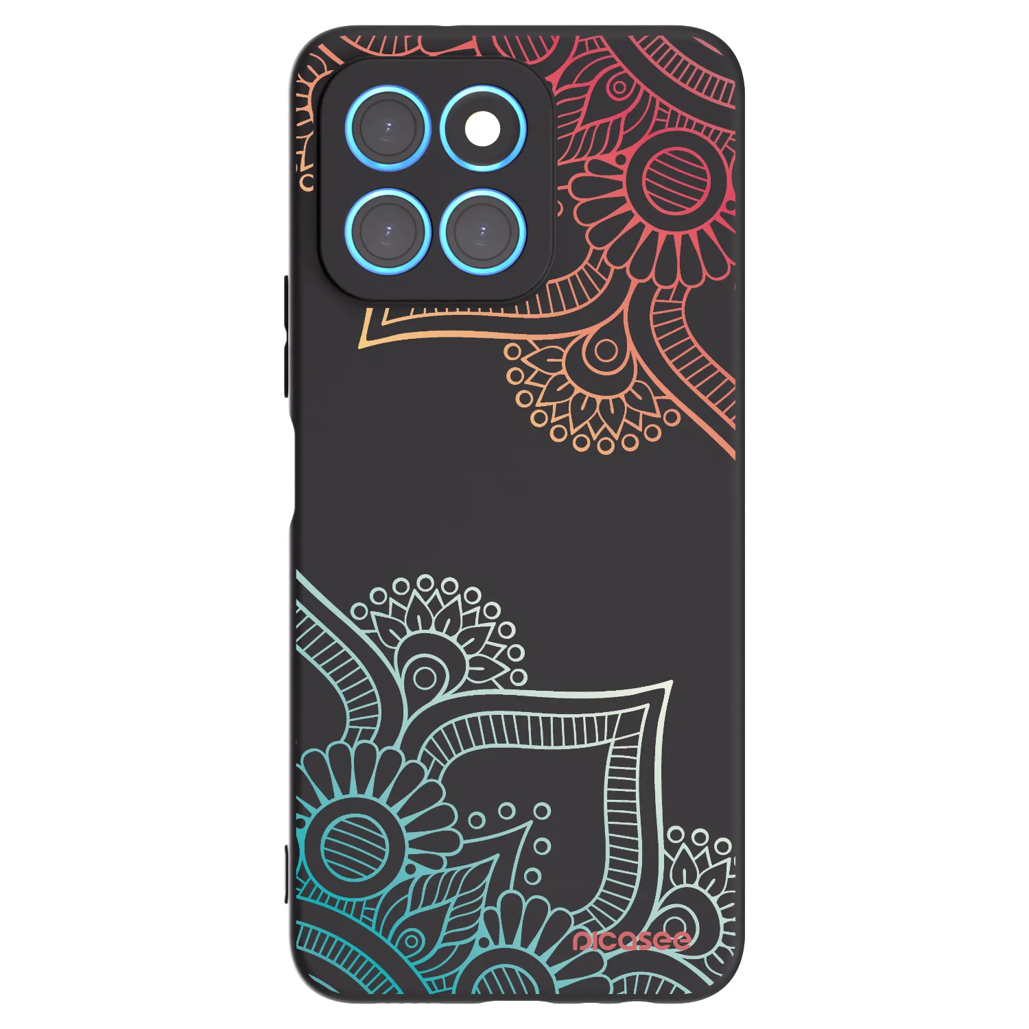 Picasee crna silikonska maskica za Honor X6 - Flowers pattern