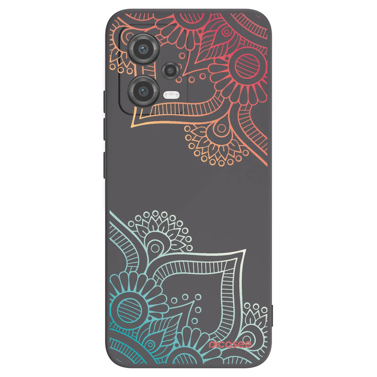 Picasee crna silikonska maskica za Xiaomi Poco X5 - Flowers pattern