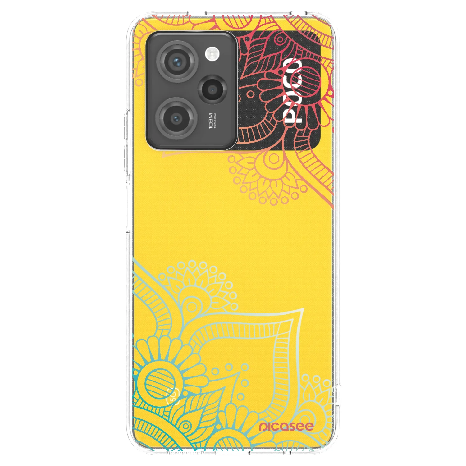 Picasee silikonska prozirna maskica za Xiaomi Poco X5 Pro - Flowers pattern