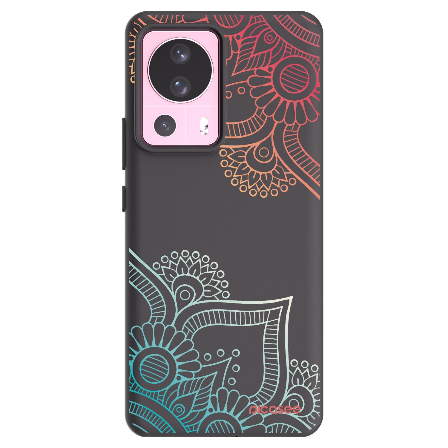 Picasee crna silikonska maskica za Xiaomi 13 Lite - Flowers pattern