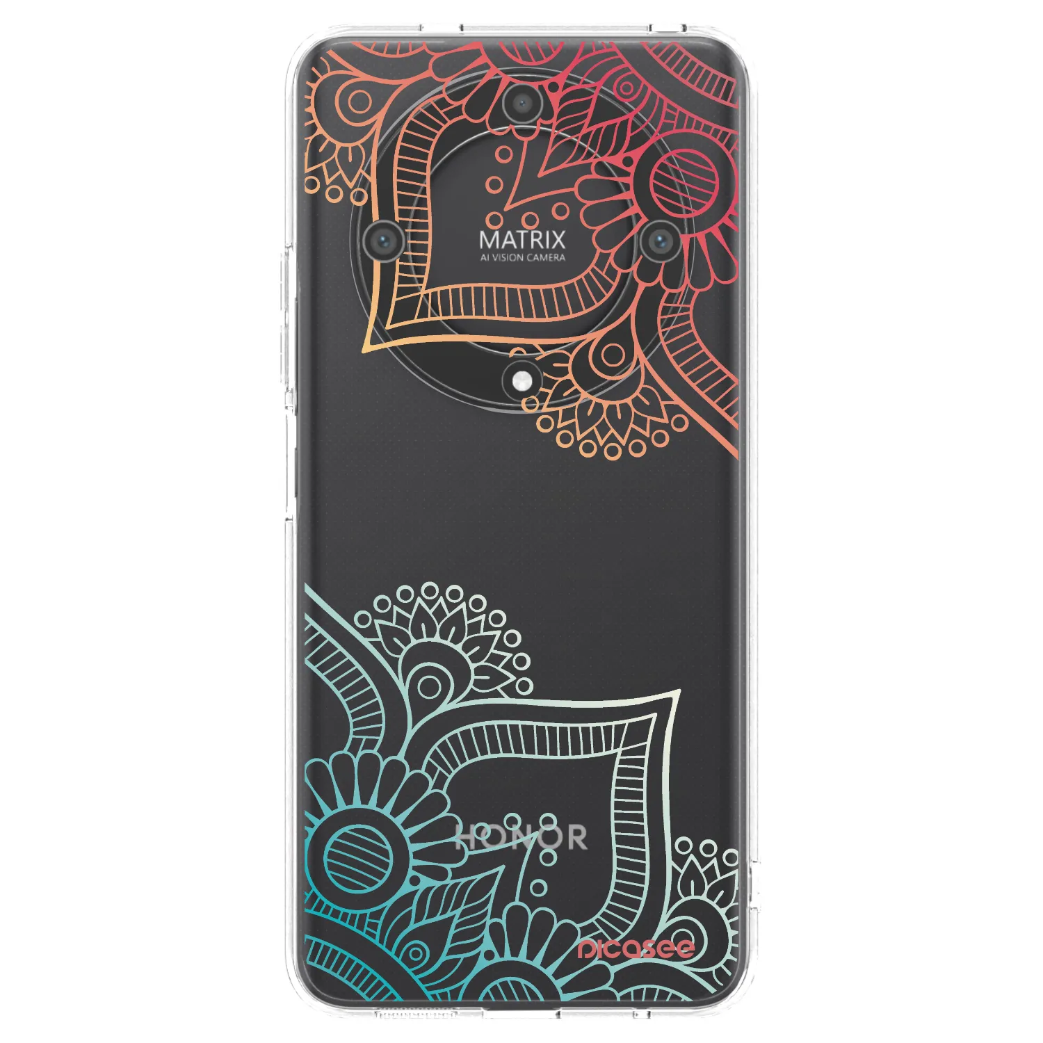 Picasee silikonska prozirna maskica za Honor Magic5 Lite 5G - Flowers pattern