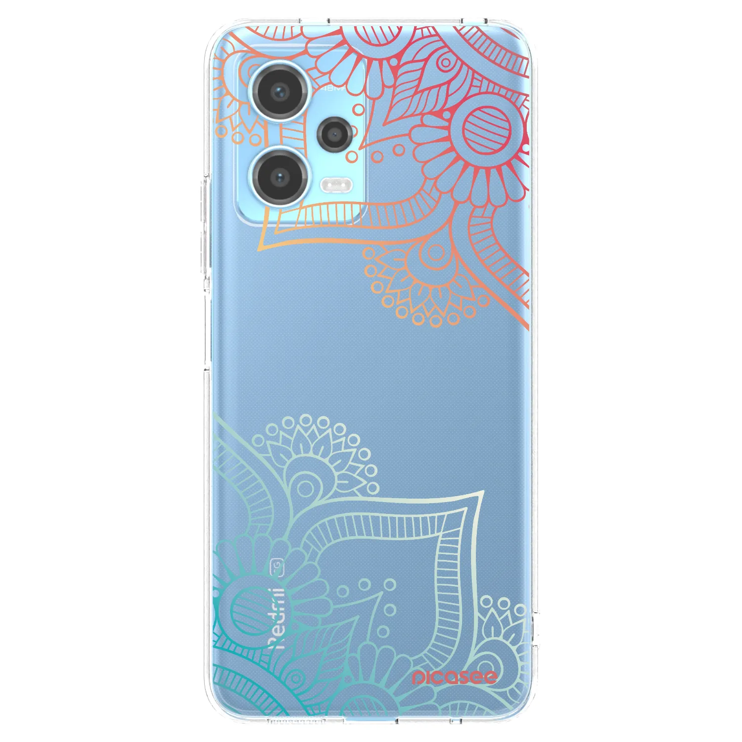 Picasee silikonska prozirna maskica za Xiaomi Redmi Note 12 5G - Flowers pattern