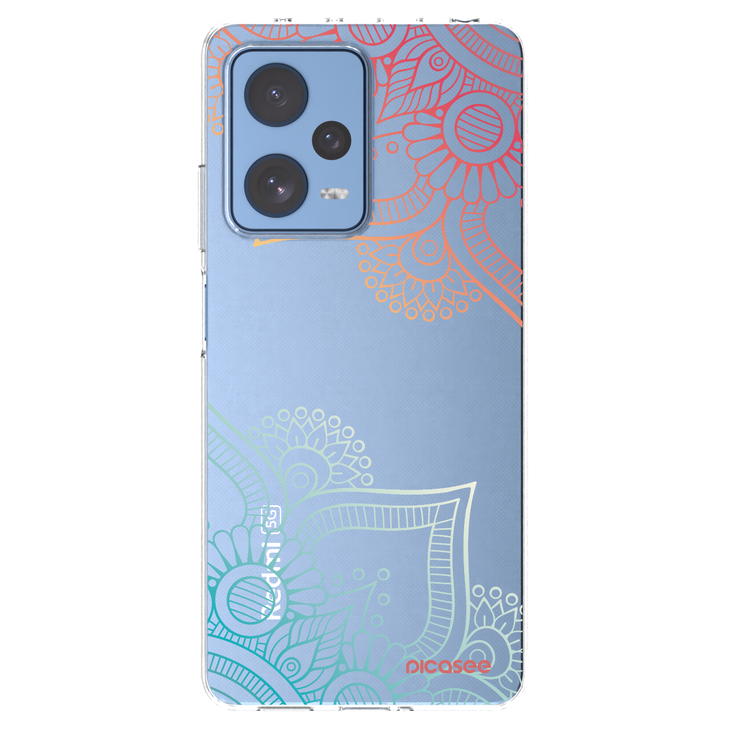 Picasee silikonska prozirna maskica za Xiaomi Redmi Note 12 Pro 5G - Flowers pattern