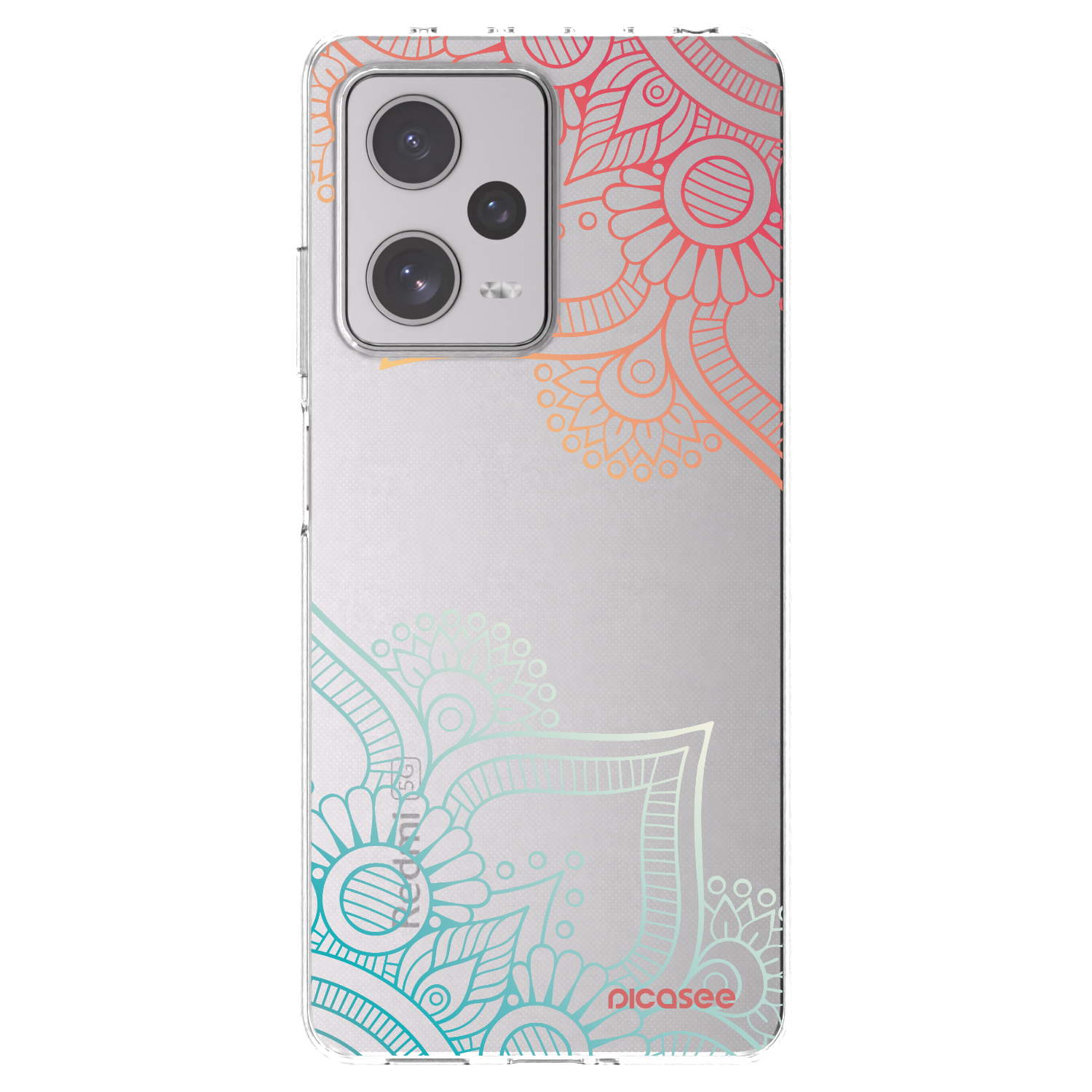 Picasee silikonska prozirna maskica za Xiaomi Redmi Note 12 Pro+ 5G - Flowers pattern