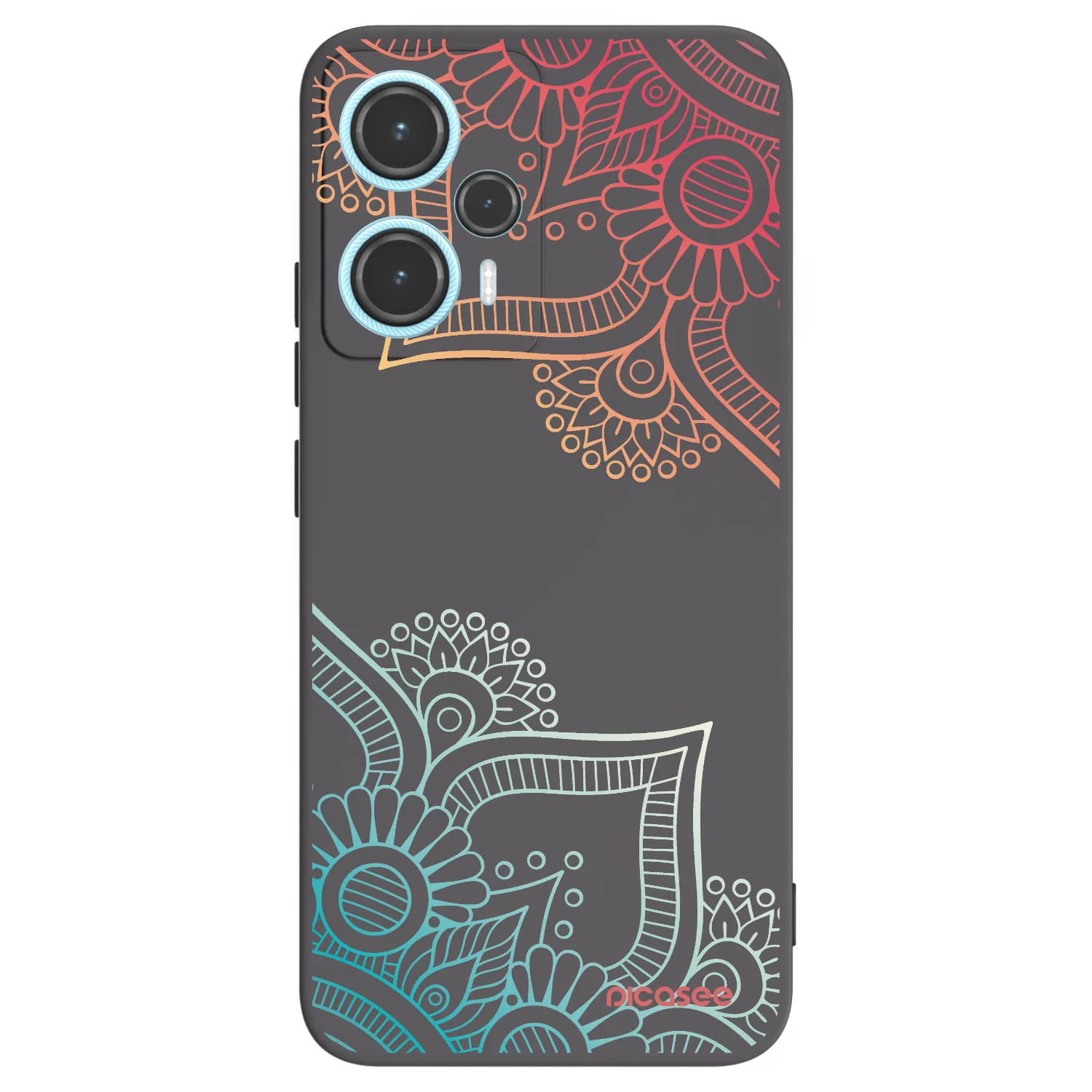 Picasee crna silikonska maskica za Xiaomi Poco F5 - Flowers pattern