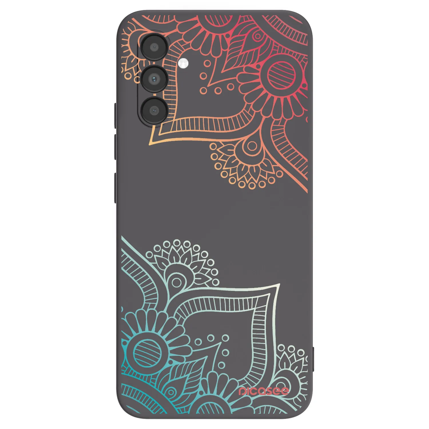 Picasee crna silikonska maskica za Samsung Galaxy A04s A047F - Flowers pattern