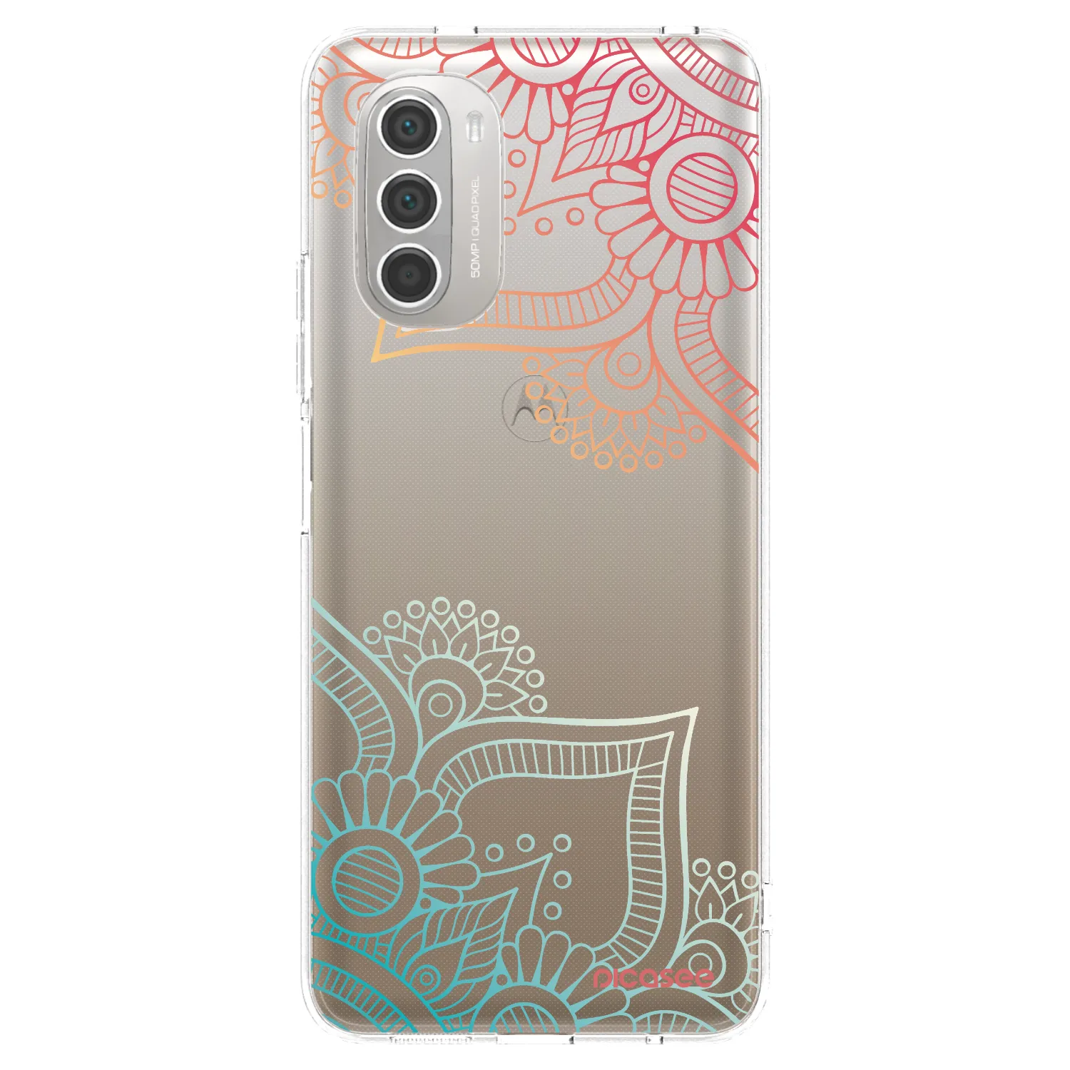 Picasee silikonska prozirna maskica za Motorola Moto G51 - Flowers pattern