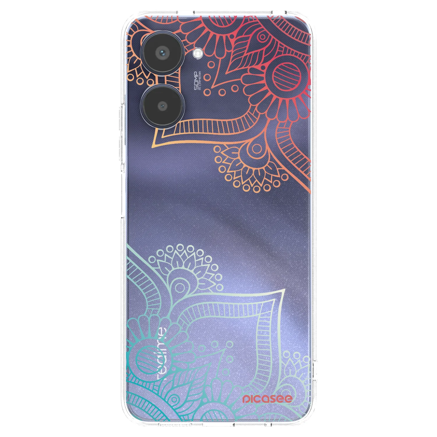 Picasee silikonska prozirna maskica za Realme 10 4G - Flowers pattern