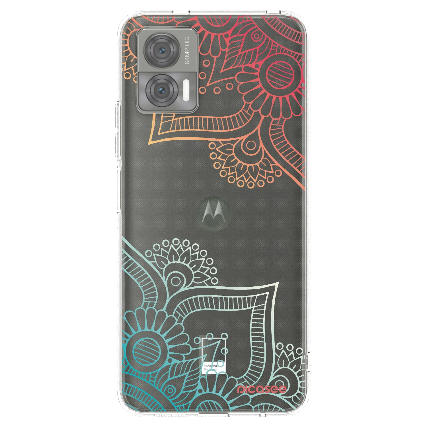 Picasee silikonska prozirna maskica za Motorola Edge 30 Neo - Flowers pattern