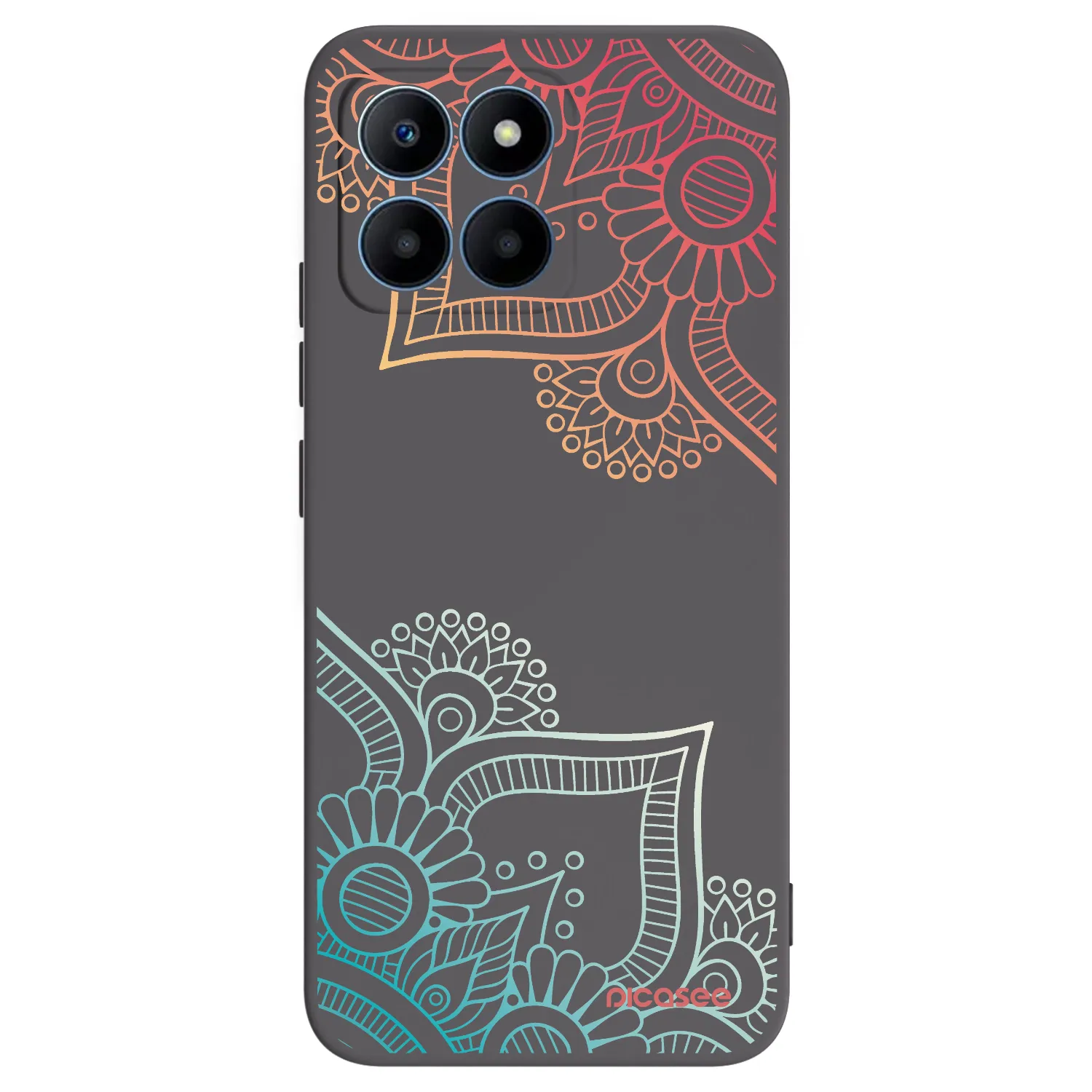 Picasee crna silikonska maskica za Honor 70 Lite - Flowers pattern