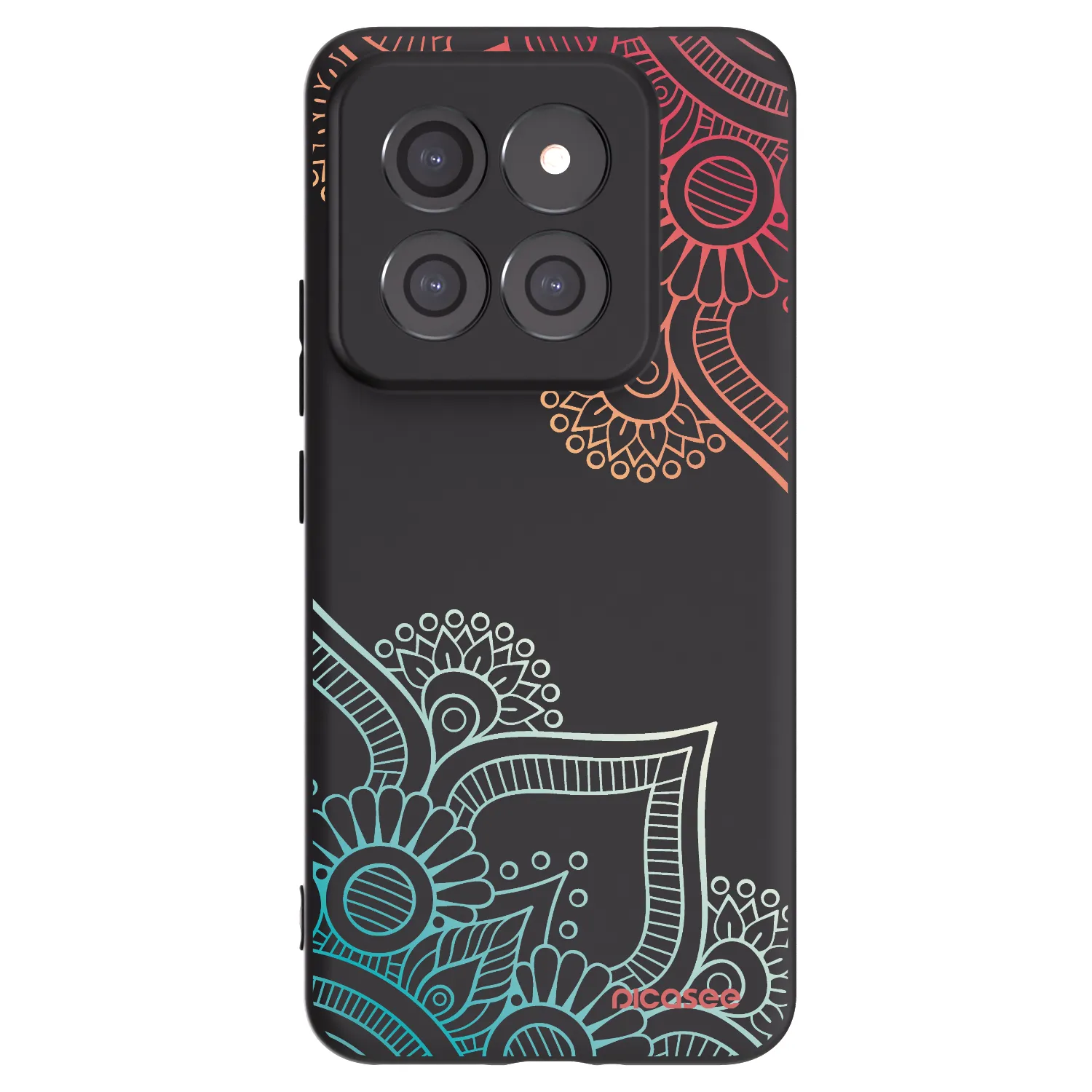 Picasee crna silikonska maskica za Xiaomi 14 Pro - Flowers pattern