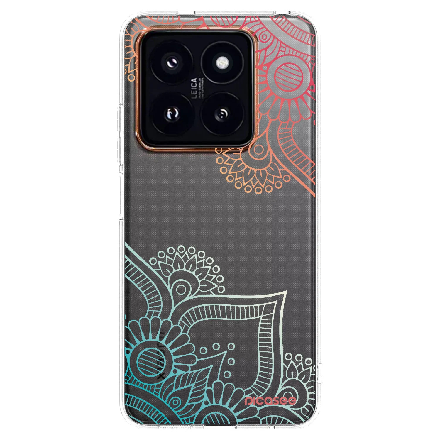 Picasee silikonska prozirna maskica za Xiaomi 14 Pro - Flowers pattern