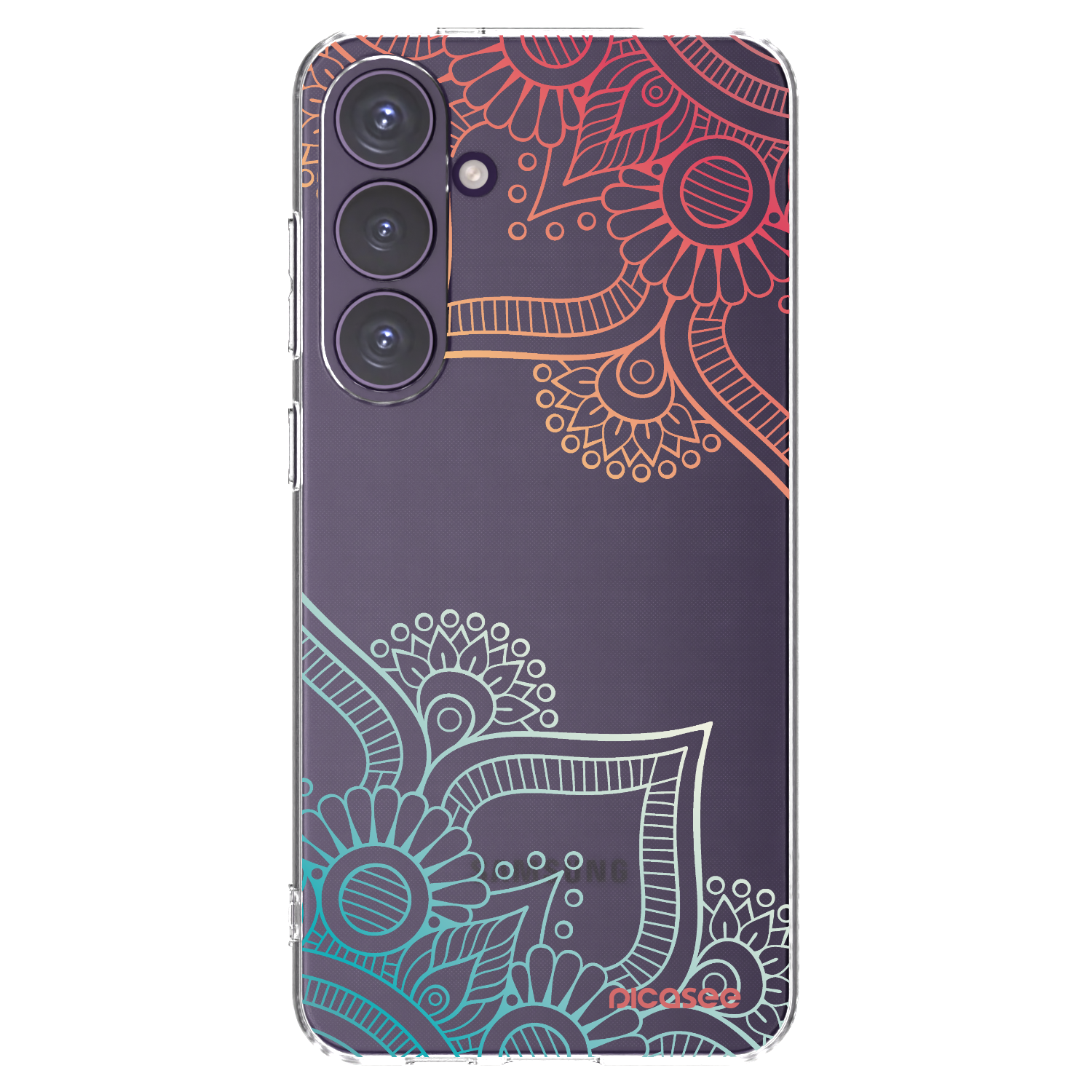 Picasee silikonska prozirna maskica za Samsung Galaxy S24+ S926B 5G - Flowers pattern