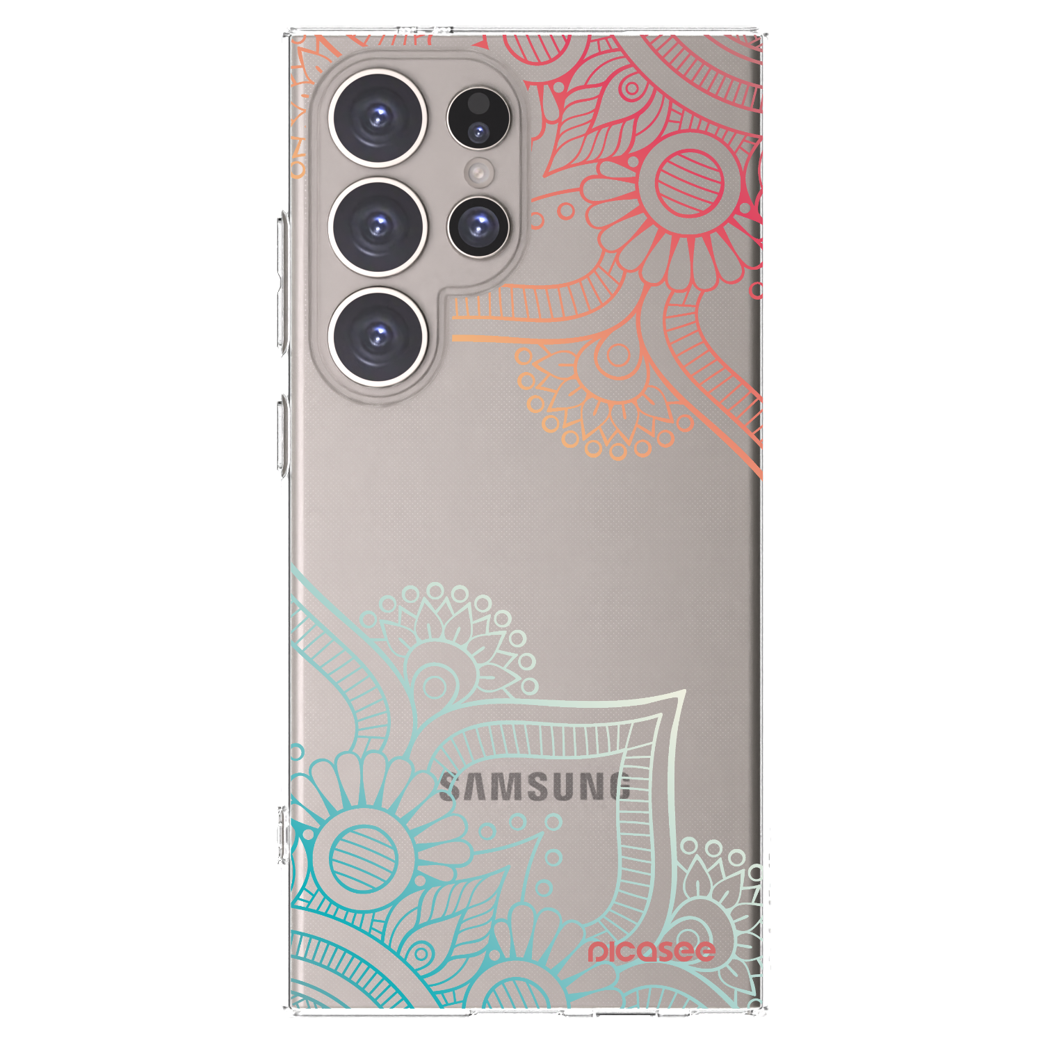 Picasee silikonska prozirna maskica za Samsung Galaxy S24 Ultra S928B 5G - Flowers pattern