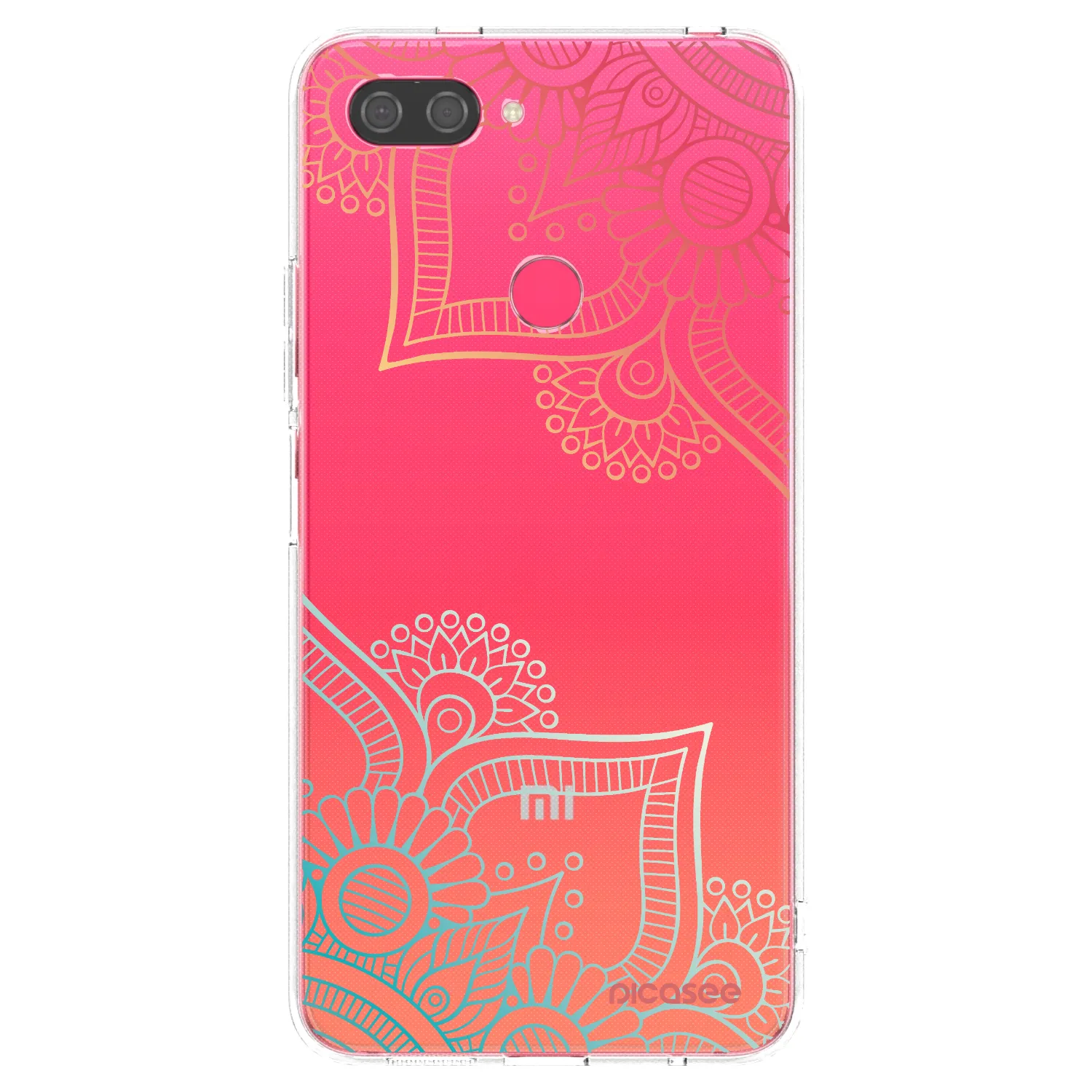 Picasee silikonska prozirna maskica za Xiaomi Mi 8 Lite - Flowers pattern