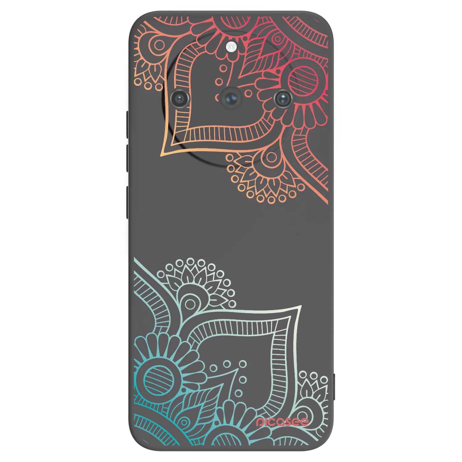 Picasee crna silikonska maskica za Realme 11 Pro+ - Flowers pattern
