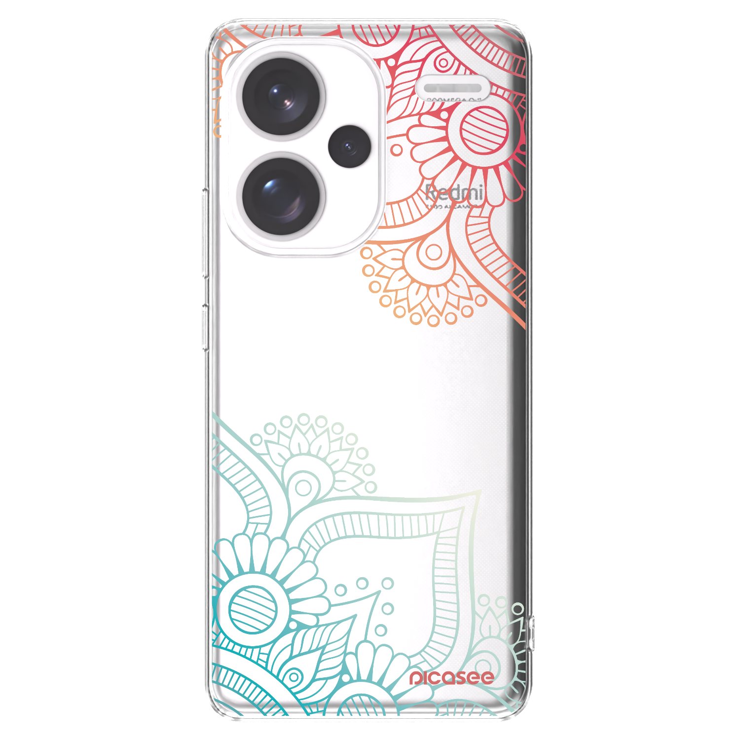 Picasee silikonska prozirna maskica za Xiaomi Redmi Note 13 Pro+ 5G - Flowers pattern