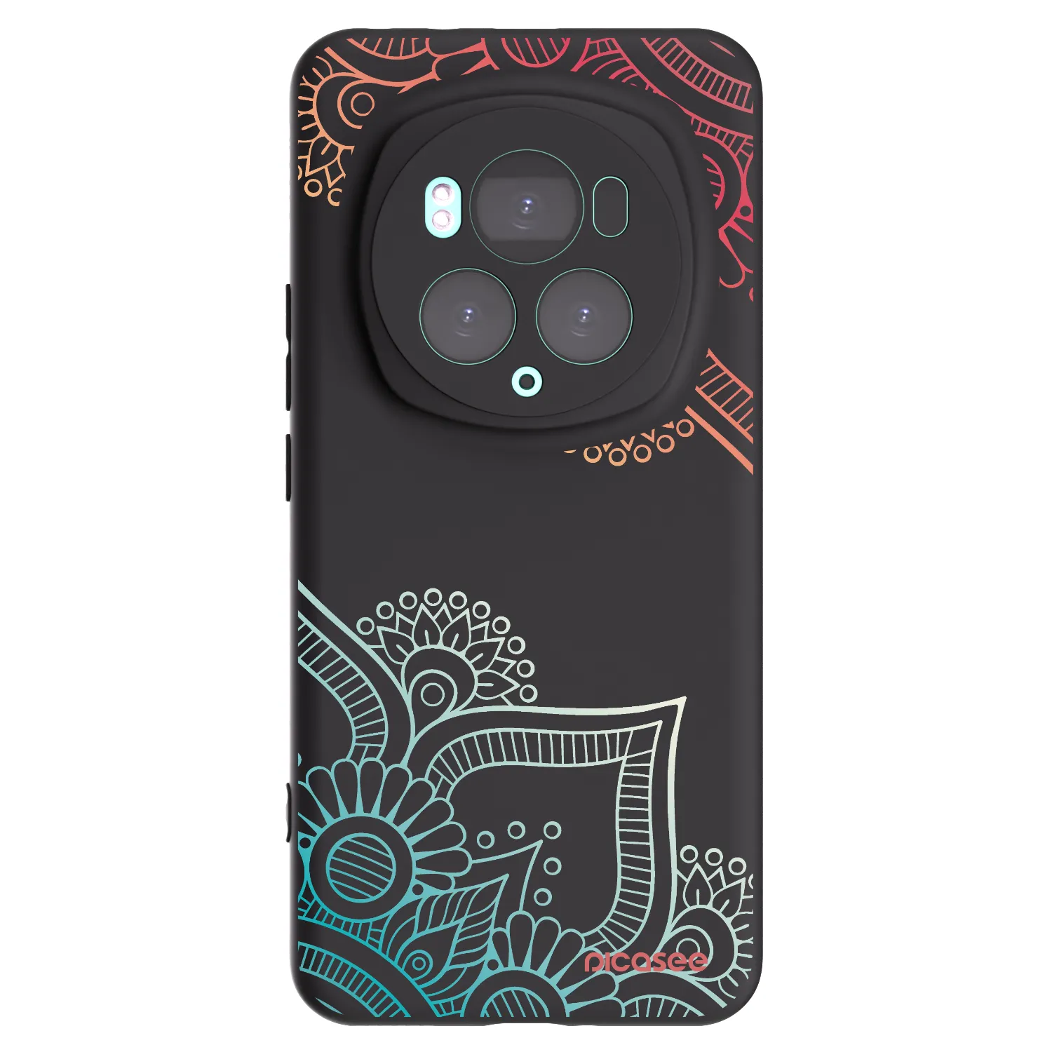 Picasee crna silikonska maskica za Honor Magic6 Pro - Flowers pattern