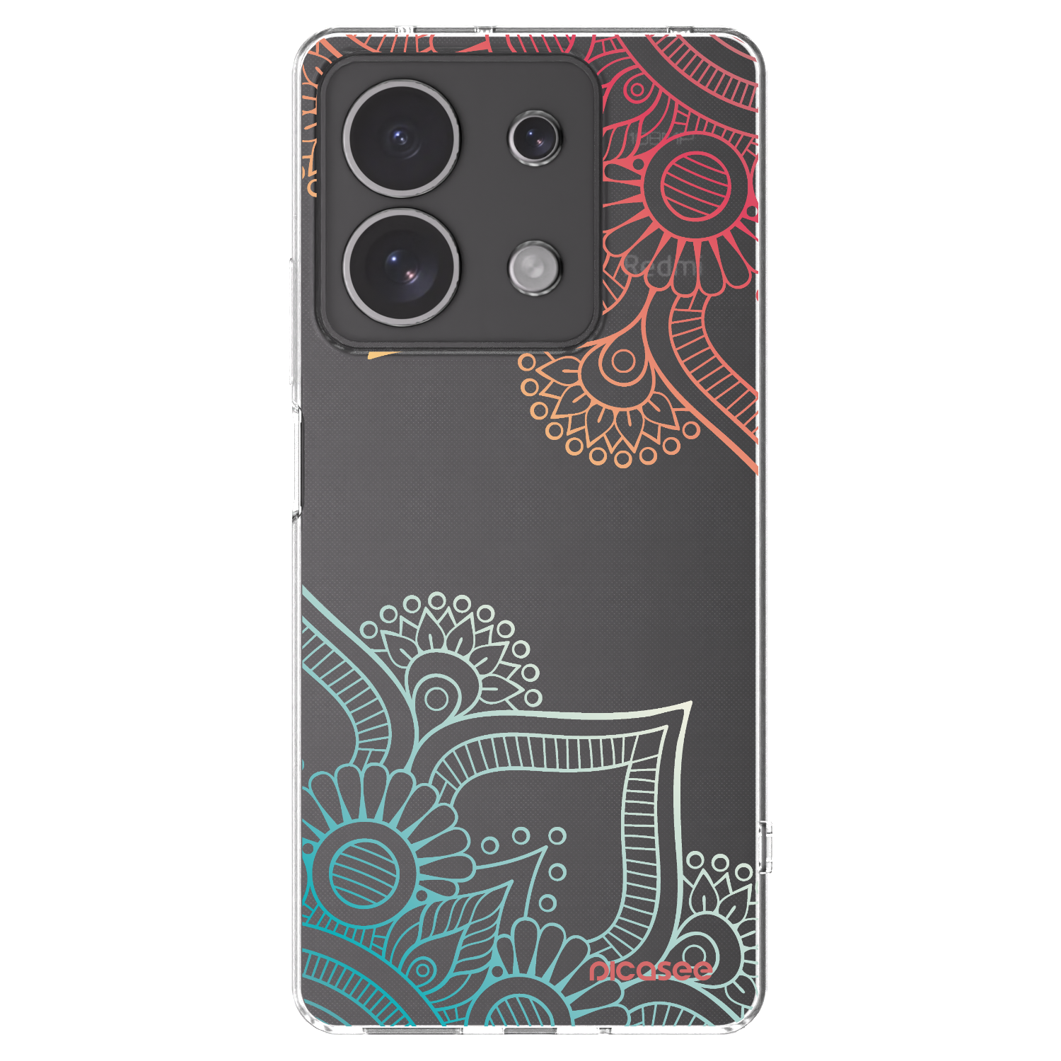 Picasee silikonska prozirna maskica za Xiaomi Redmi Note 13 4G - Flowers pattern