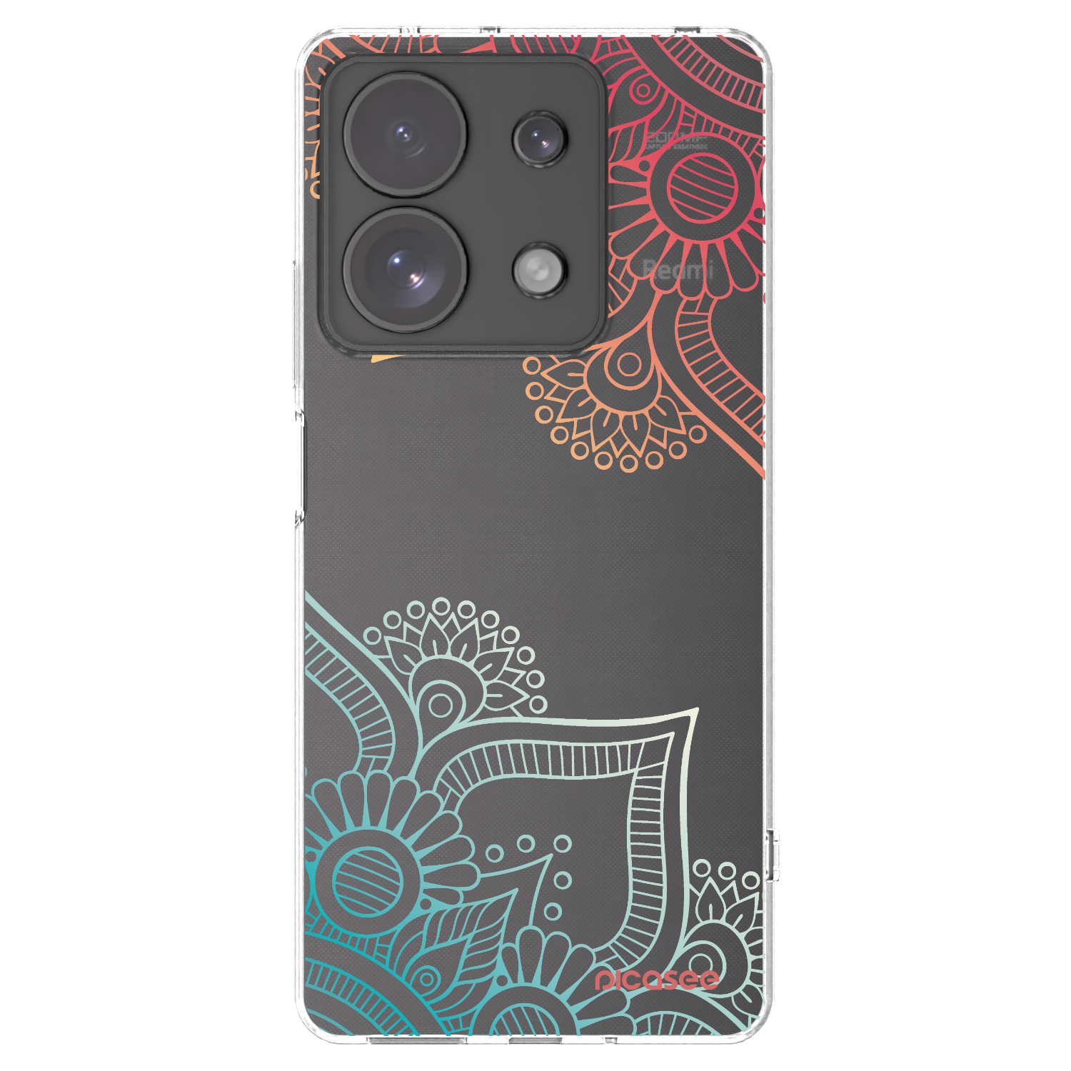 Picasee silikonska prozirna maskica za Xiaomi Redmi Note 13 Pro 4G - Flowers pattern
