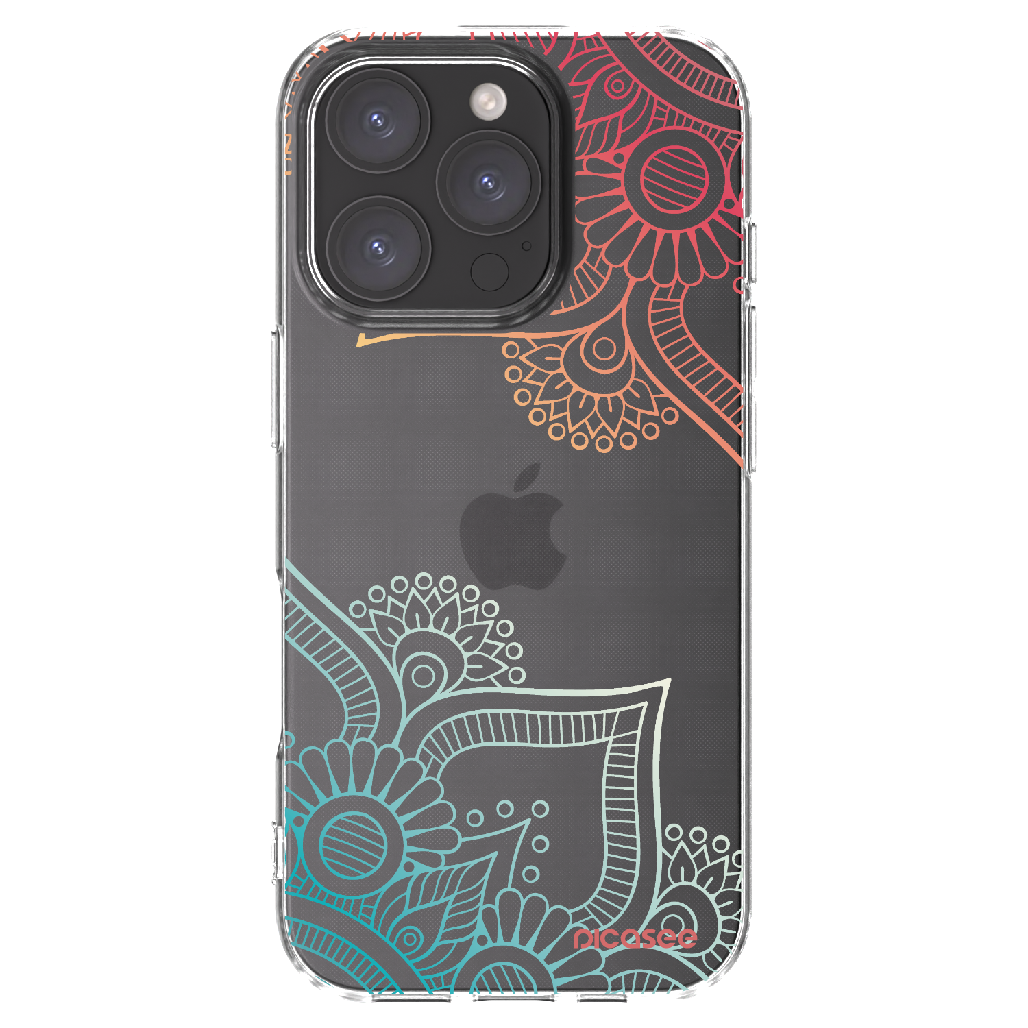 Picasee silikonska prozirna maskica za Apple iPhone 16 Pro - Flowers pattern