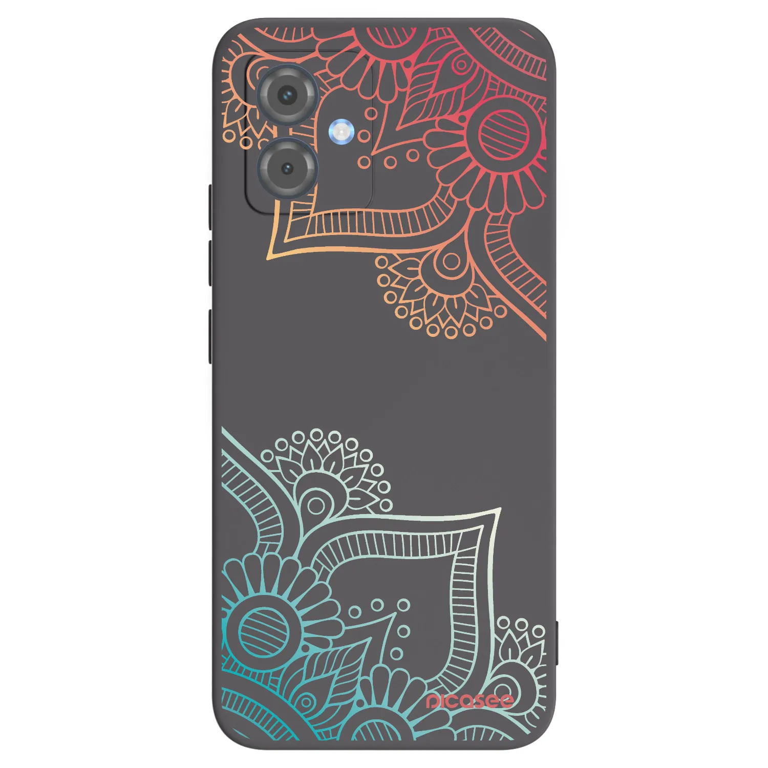 Picasee crna silikonska maskica za Motorola Moto G14 - Flowers pattern