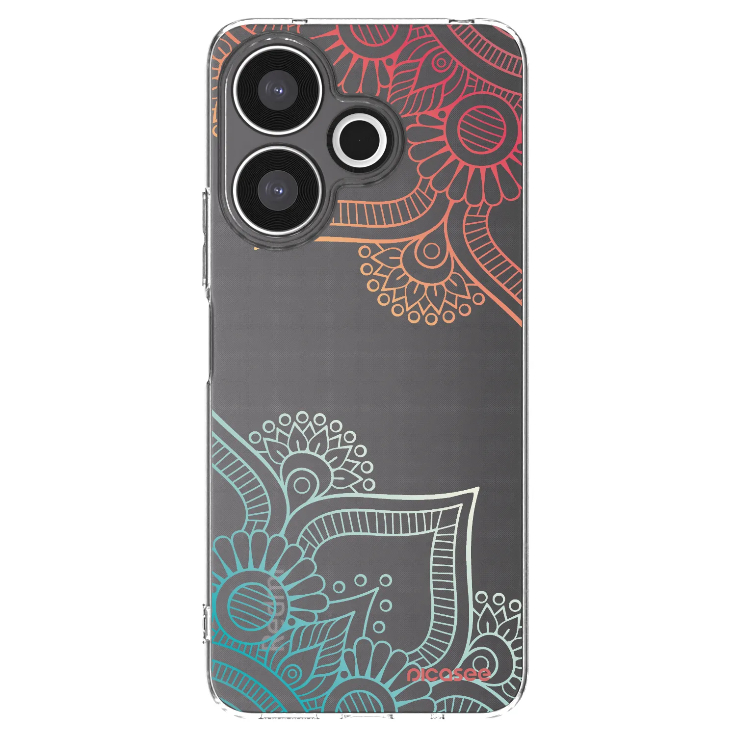 Picasee silikonska prozirna maskica za Xiaomi Redmi 13 4G - Flowers pattern