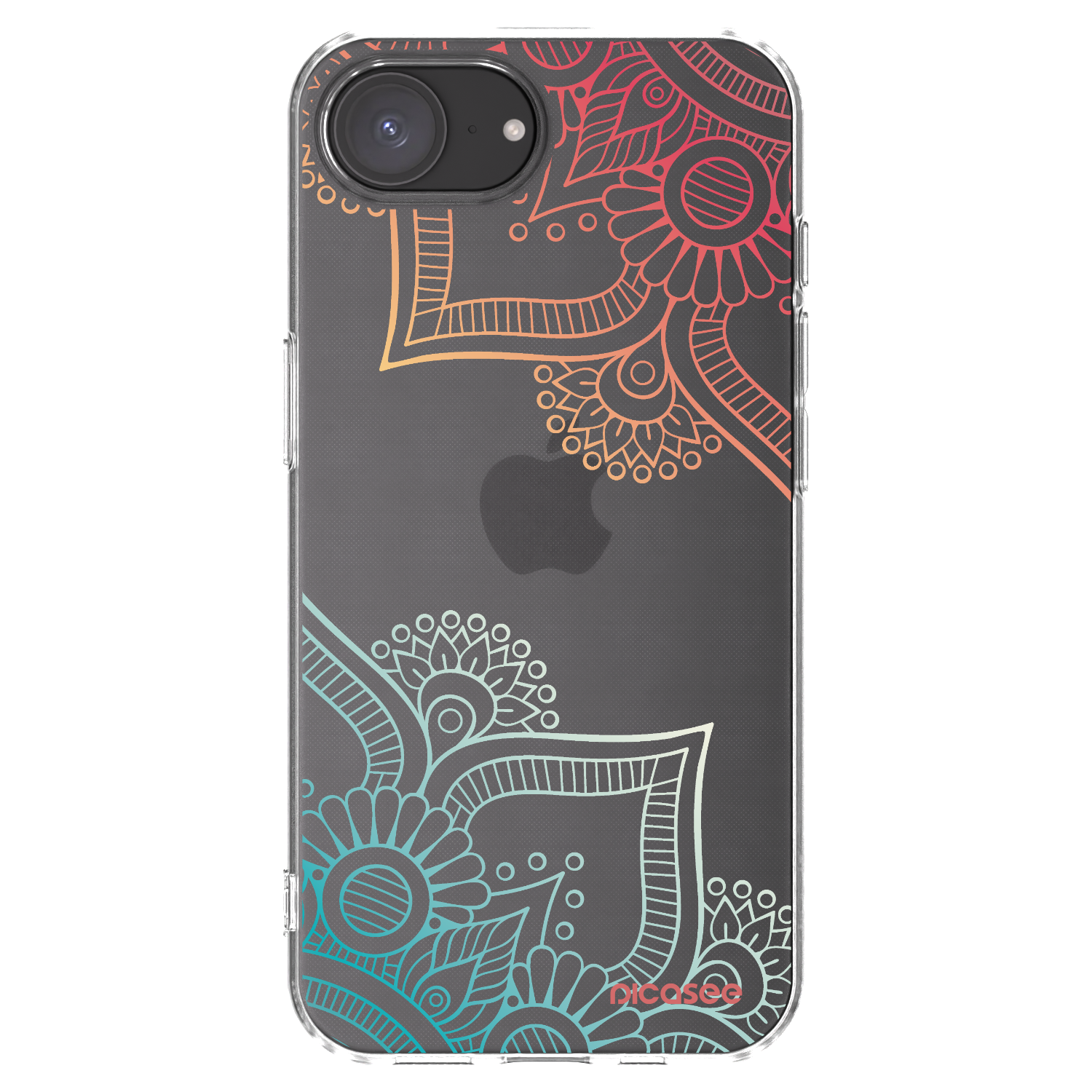 Picasee silikonska prozirna maskica za Apple iPhone 16e - Flowers pattern