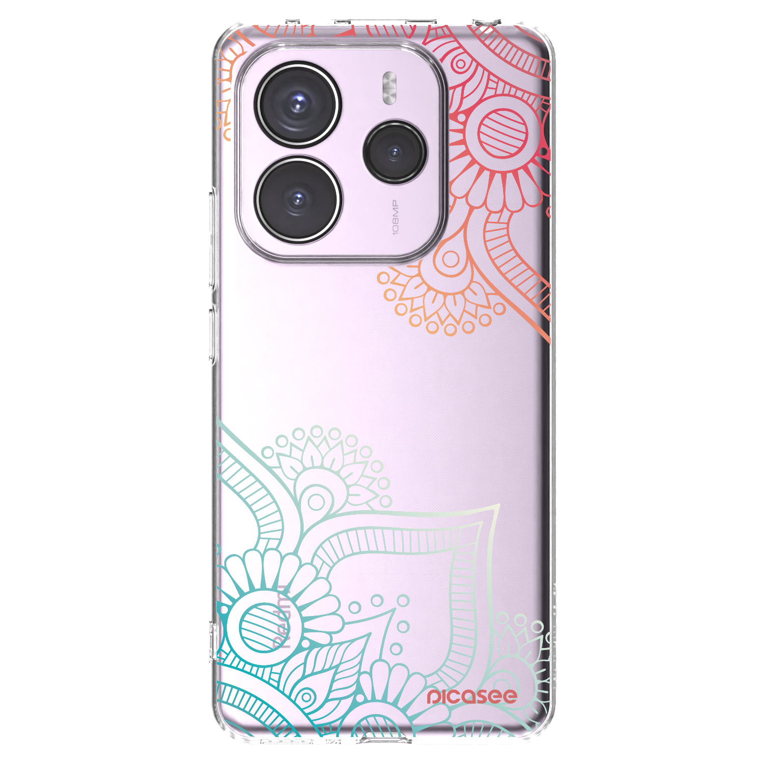 Picasee silikonska prozirna maskica za Xiaomi Redmi Note 14 5G - Flowers pattern