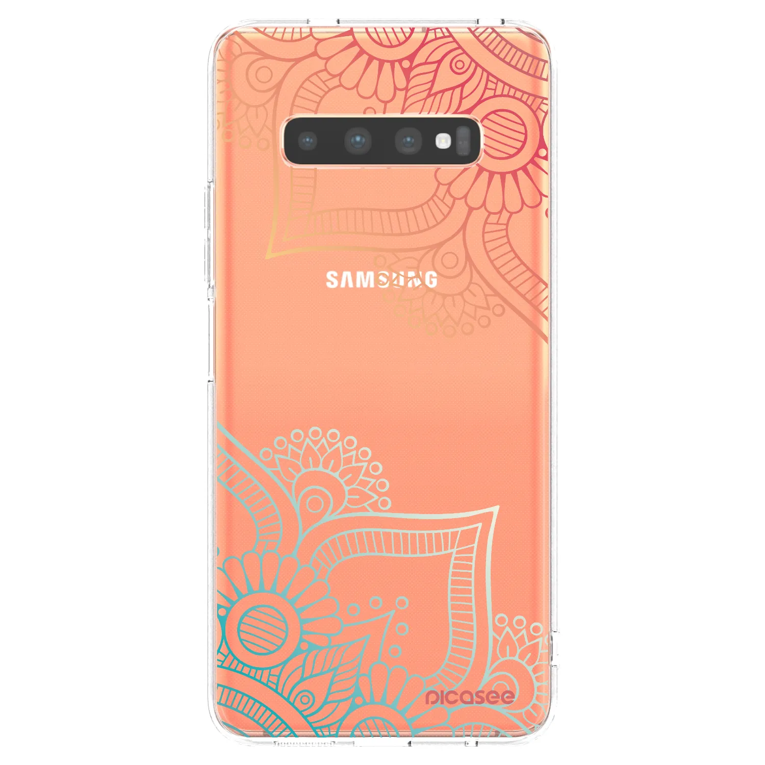 Picasee silikonska prozirna maskica za Samsung Galaxy S10 Plus G975 - Flowers pattern