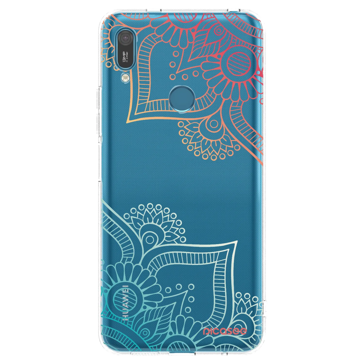 Picasee silikonska prozirna maskica za Huawei Y7 2019 - Flowers pattern