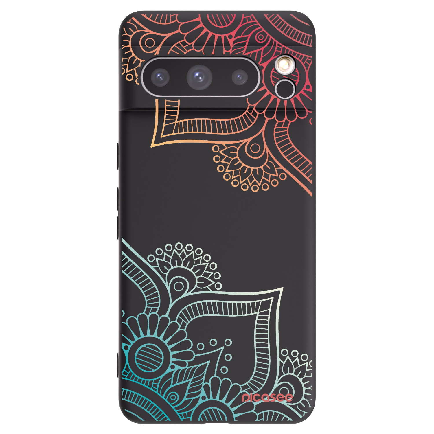 Picasee crna silikonska maskica za Google Pixel 8 Pro - Flowers pattern