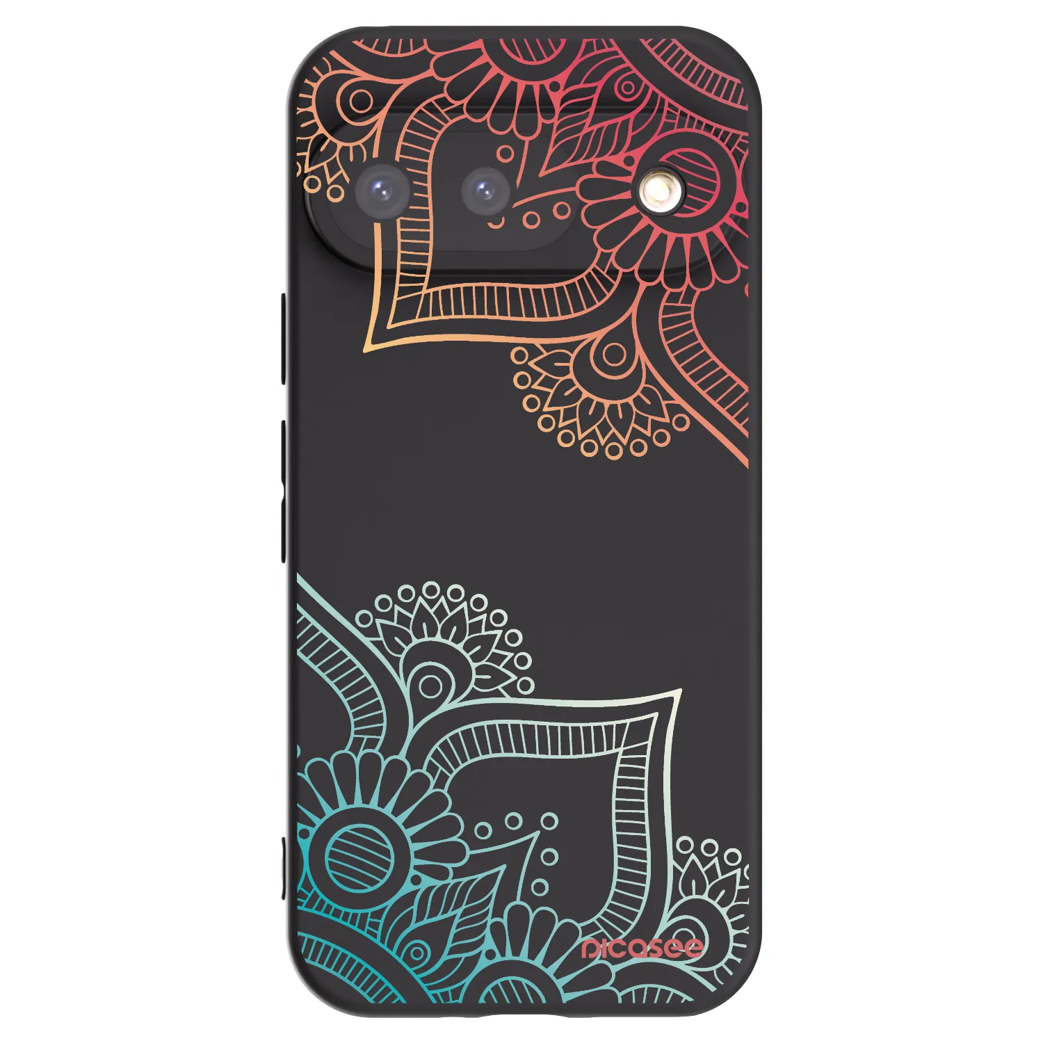 Picasee crna silikonska maskica za Google Pixel 9 - Flowers pattern