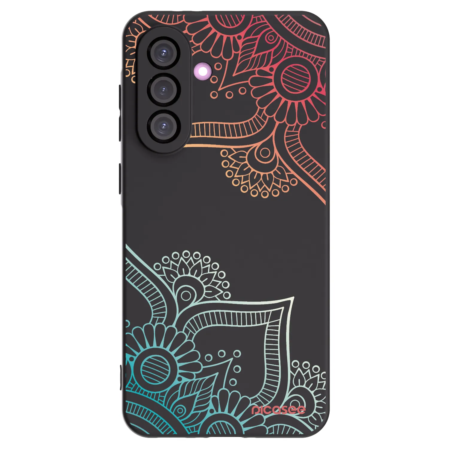 Picasee crna silikonska maskica za Samsung Galaxy A56 5G A566B - Flowers pattern