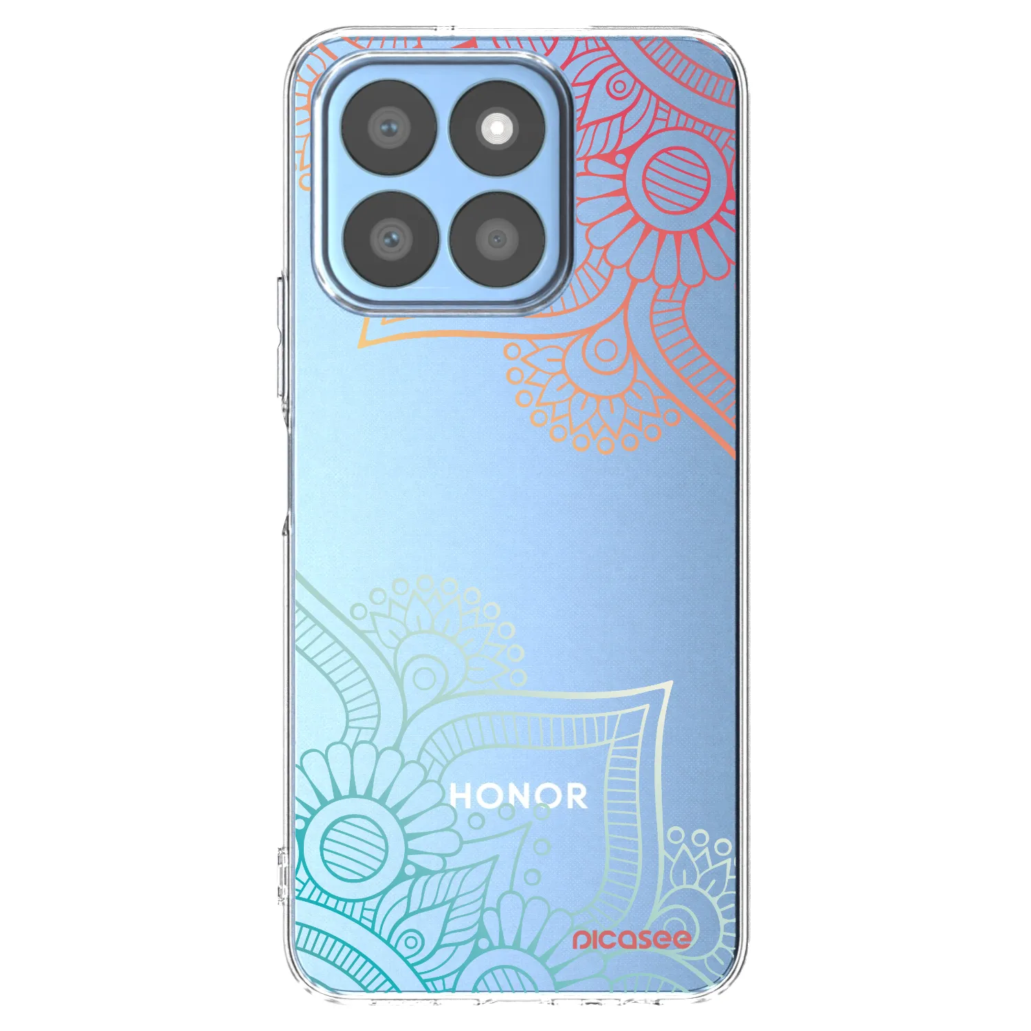 Picasee silikonska prozirna maskica za Honor X8c - Flowers pattern