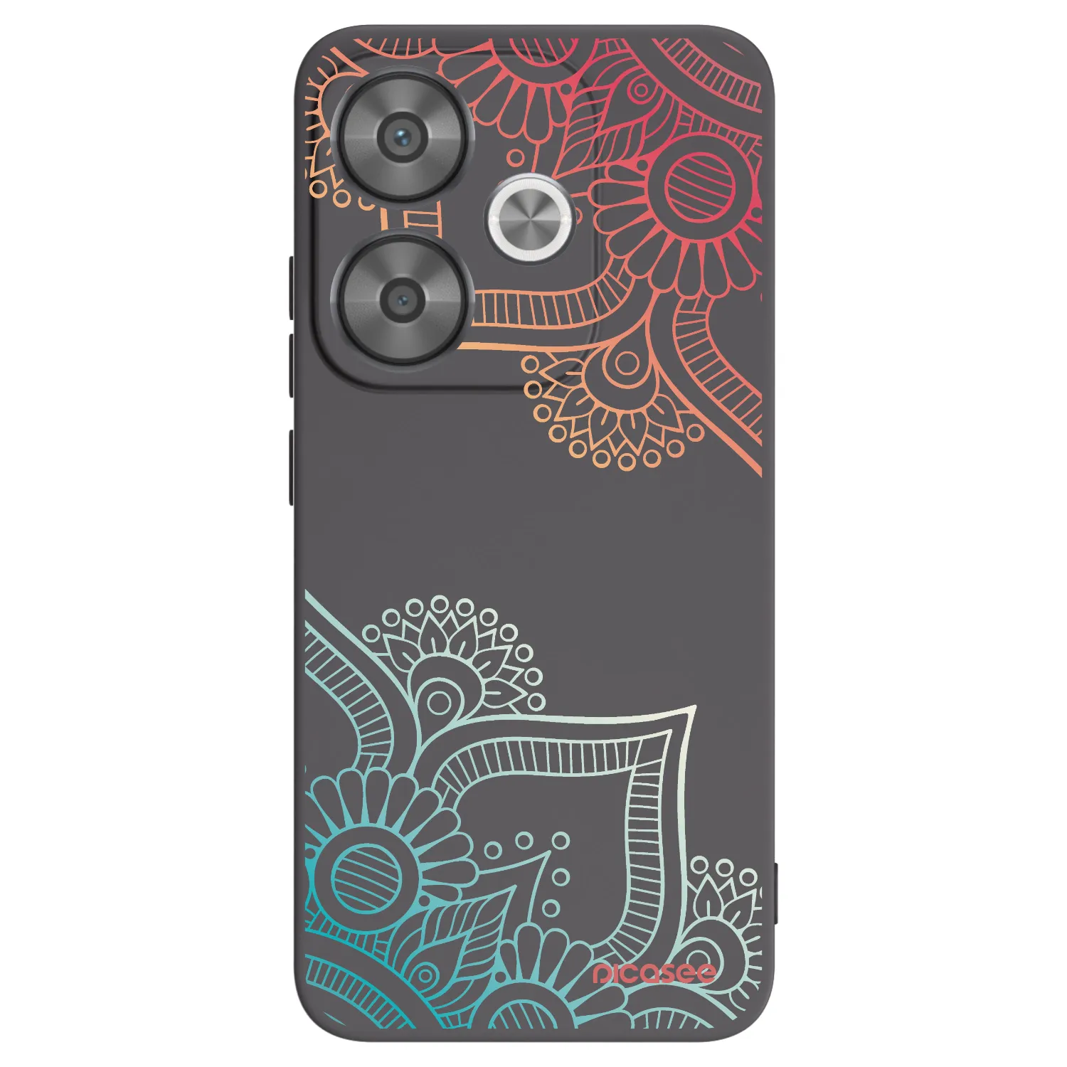 Picasee crna silikonska maskica za Xiaomi Poco F6 - Flowers pattern