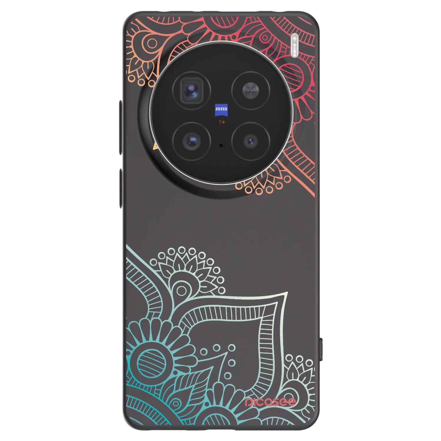 Picasee crna silikonska maskica za Vivo X200 Pro - Flowers pattern