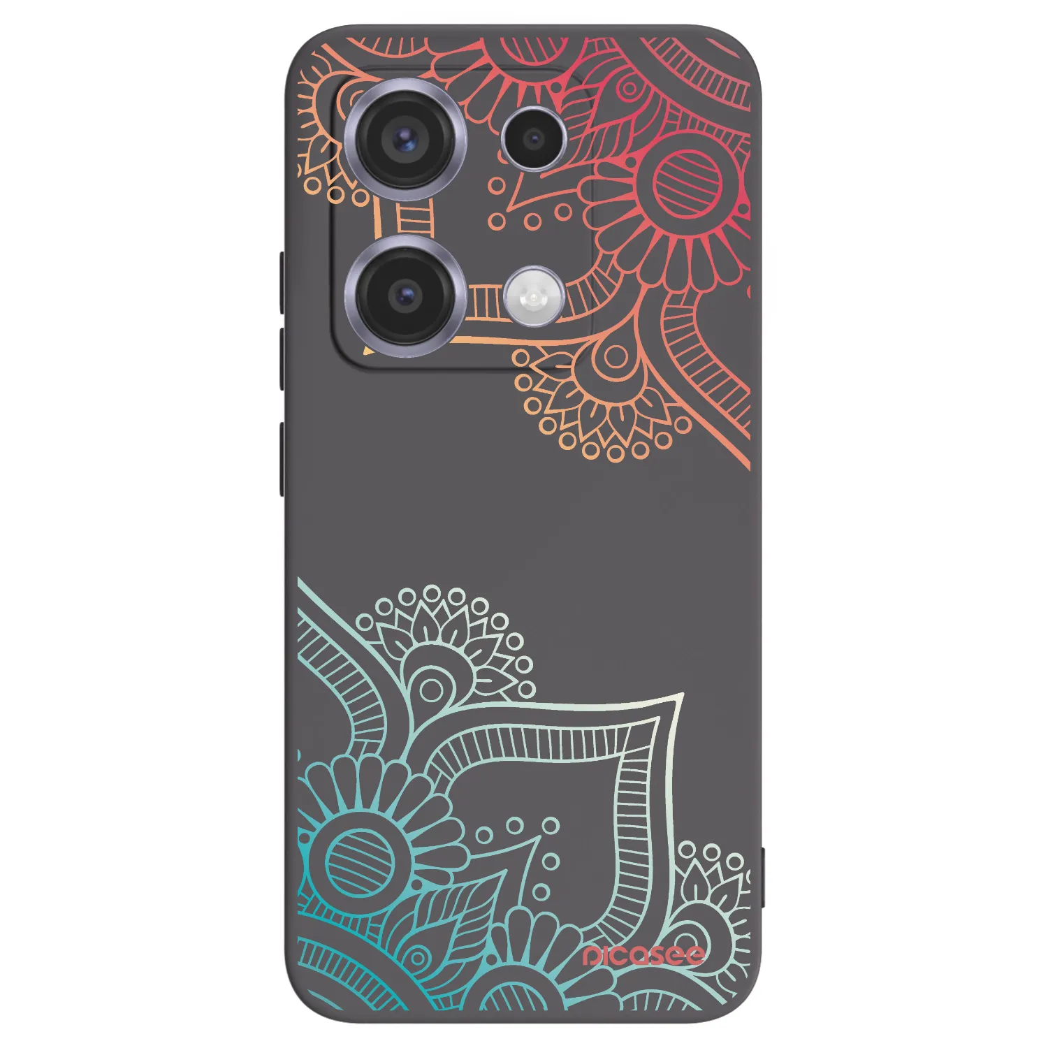 Picasee crna silikonska maskica za Xiaomi Redmi Note 14S - Flowers pattern