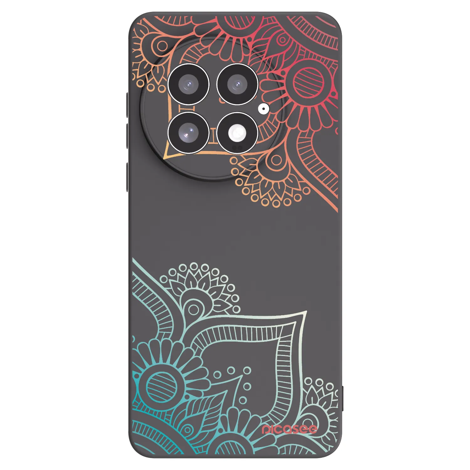 Picasee crna silikonska maskica za OnePlus 13 5G - Flowers pattern