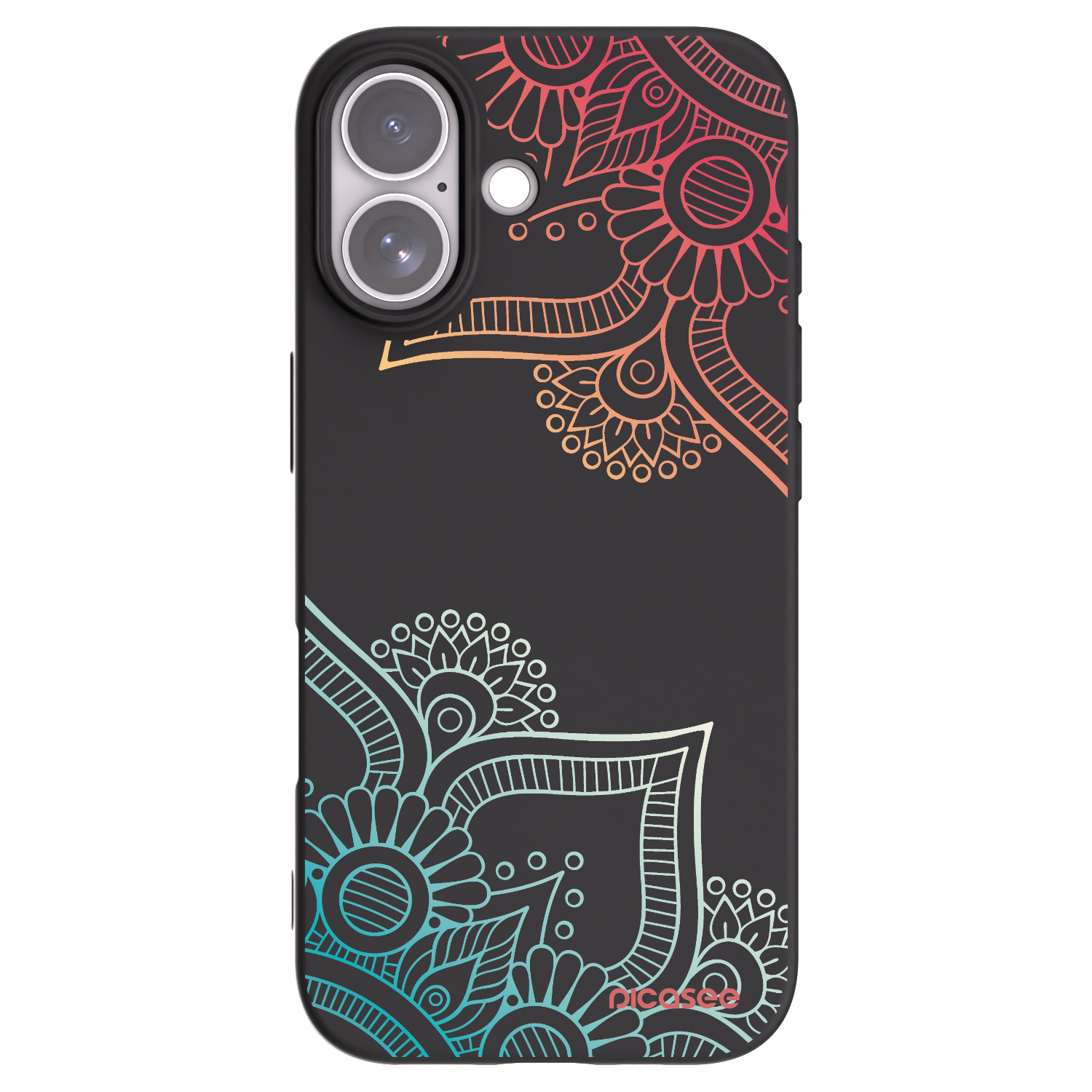 Picasee crna silikonska maskica za Apple iPhone 17 - Flowers pattern