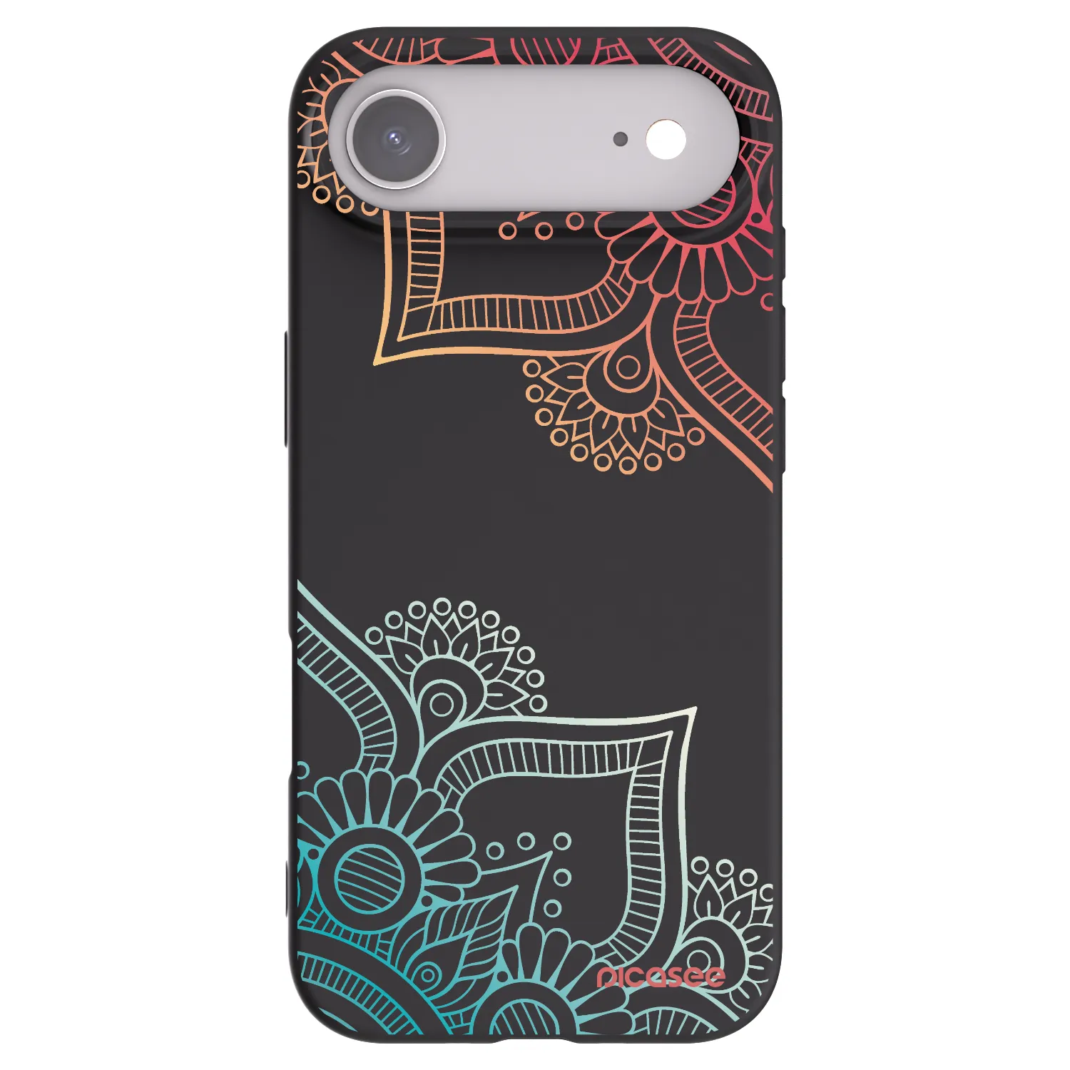 Picasee crna silikonska maskica za Apple iPhone Air - Flowers pattern