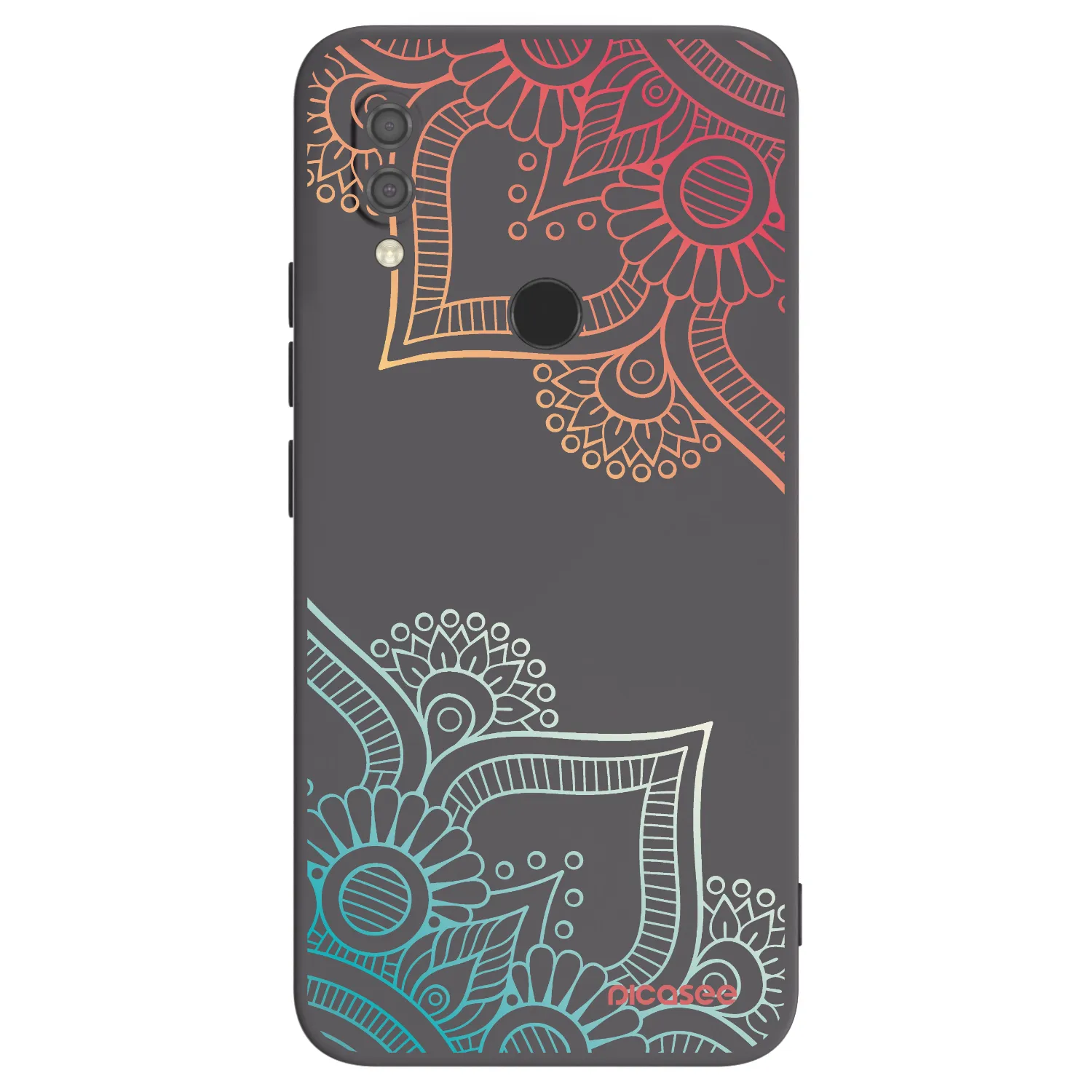 Picasee crna silikonska maskica za Xiaomi Redmi 7 - Flowers pattern