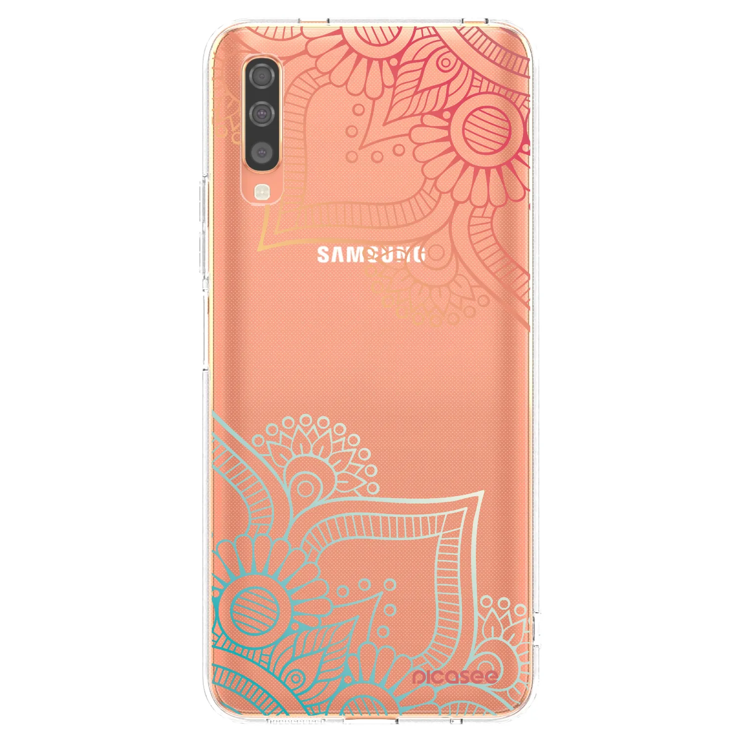 Picasee silikonska prozirna maskica za Samsung Galaxy A70 A705F - Flowers pattern